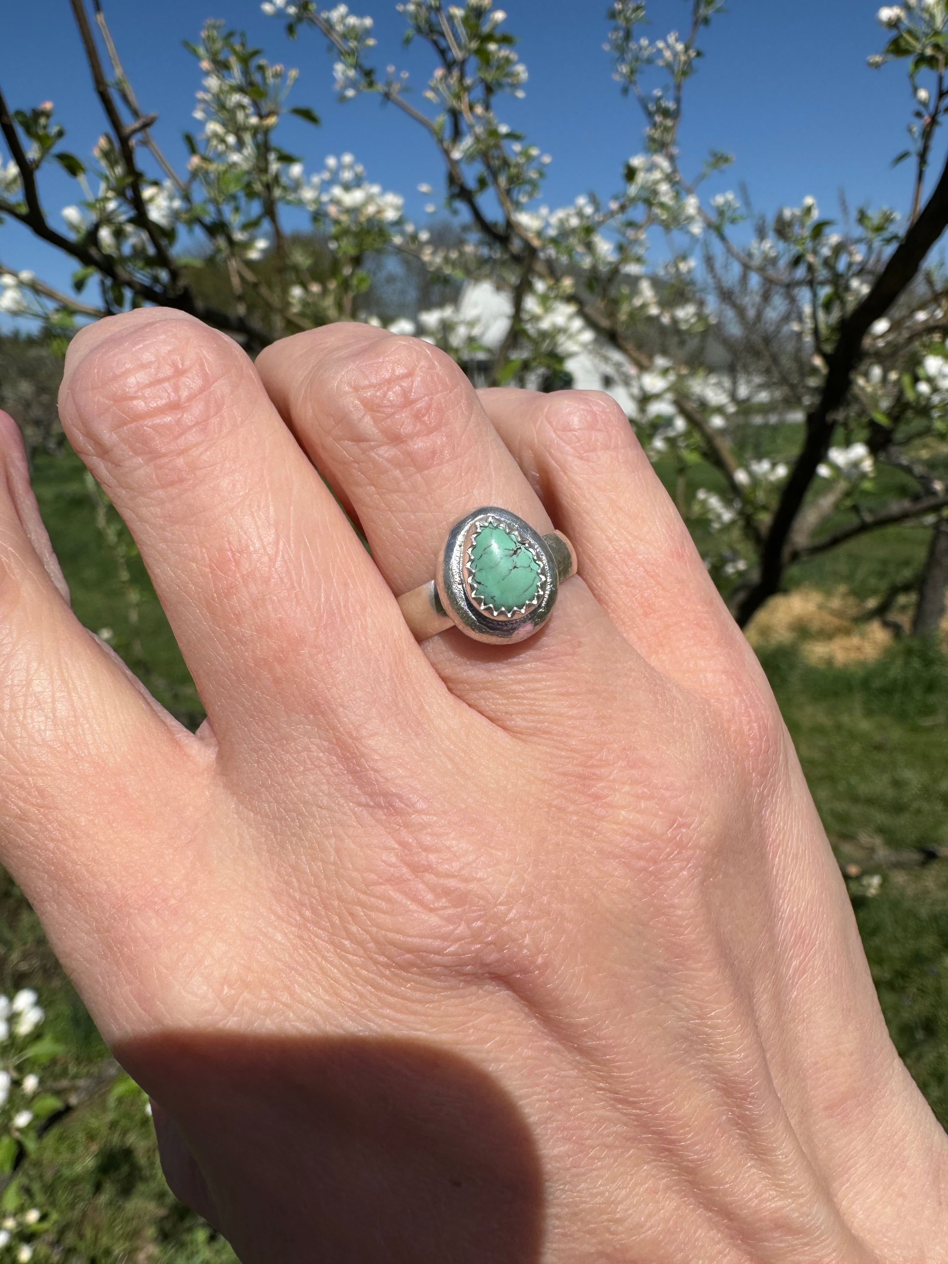 Egyptian Turquoise Ring (size 6/6.25)