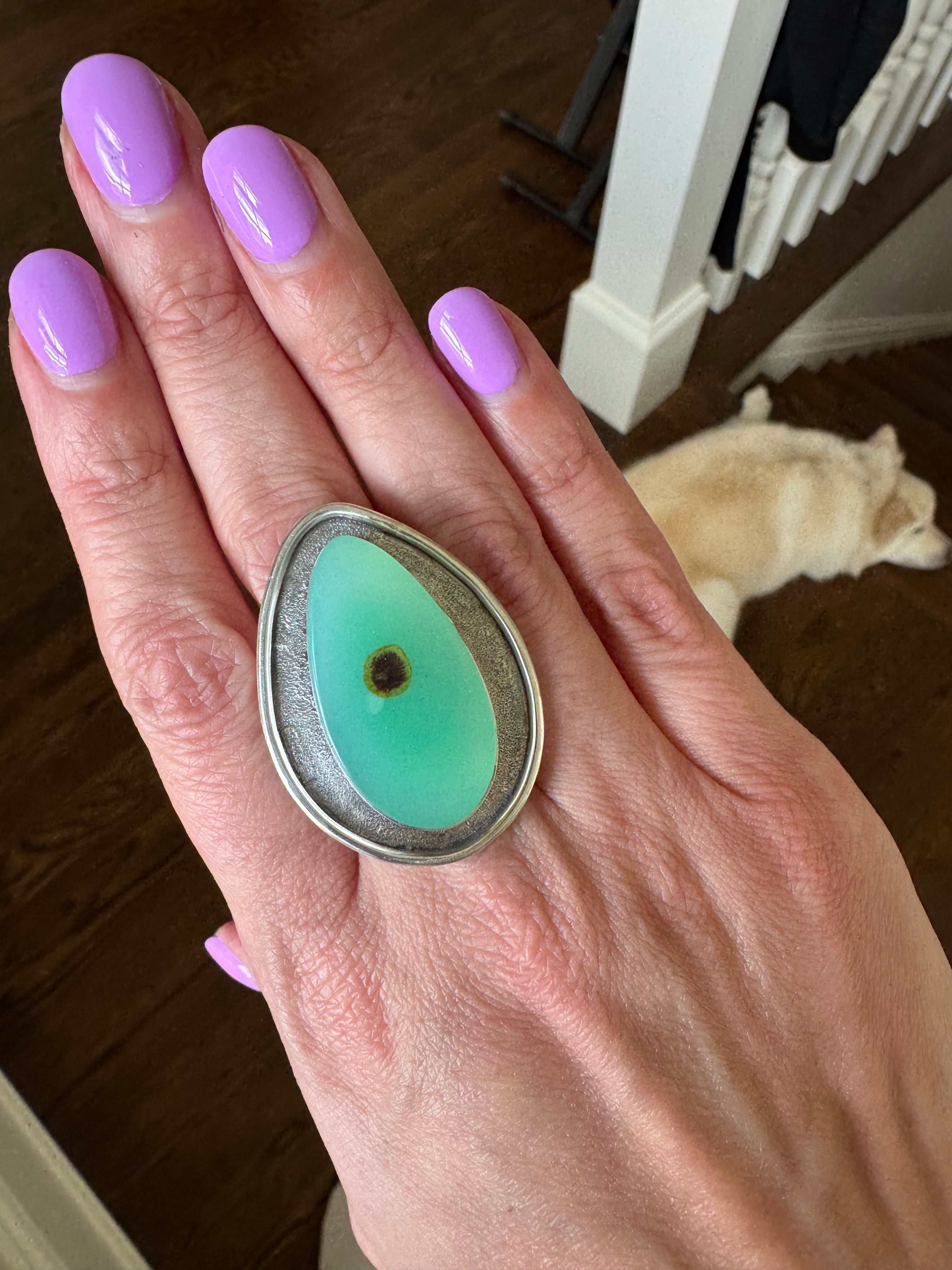 Fischer stone sterling silver ring