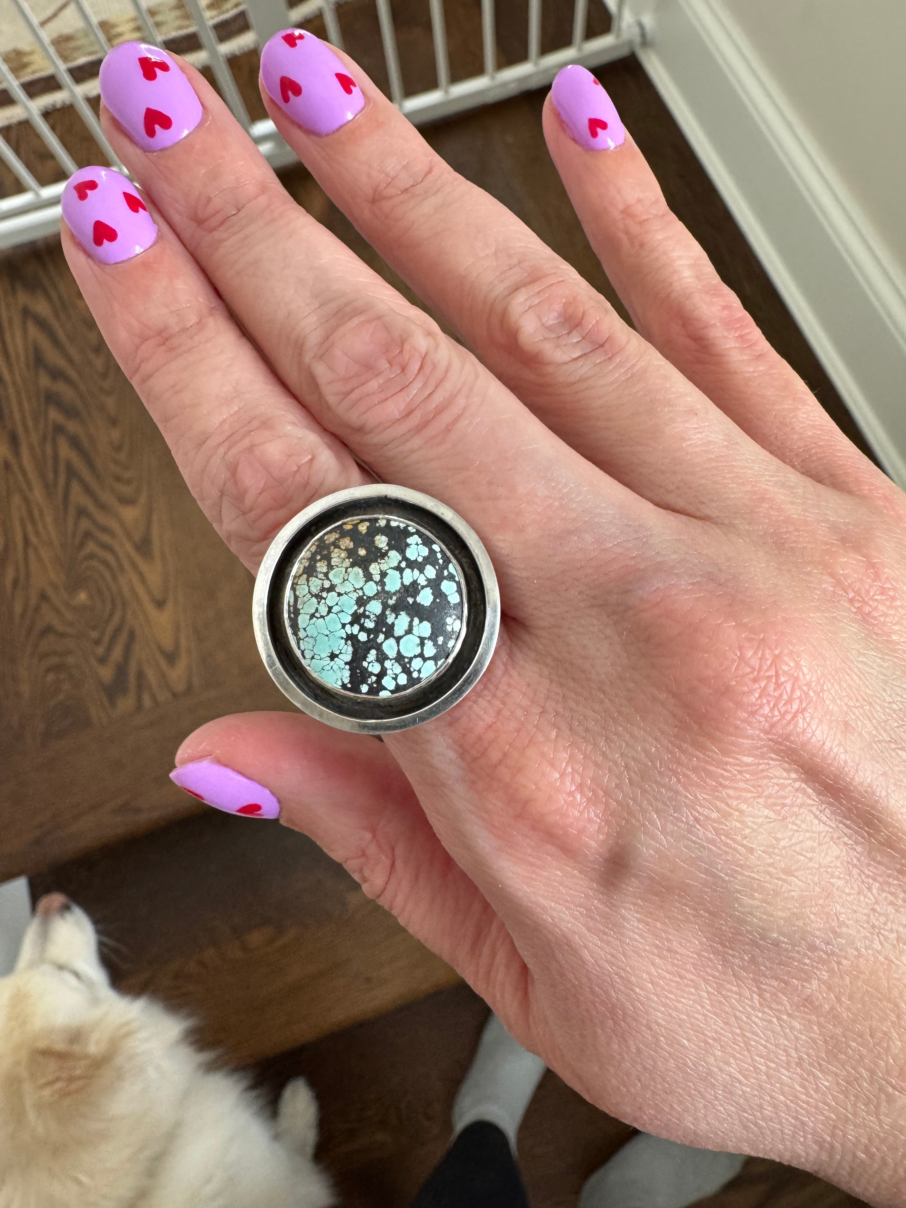 Turquoise Banded Ring (Size 8)