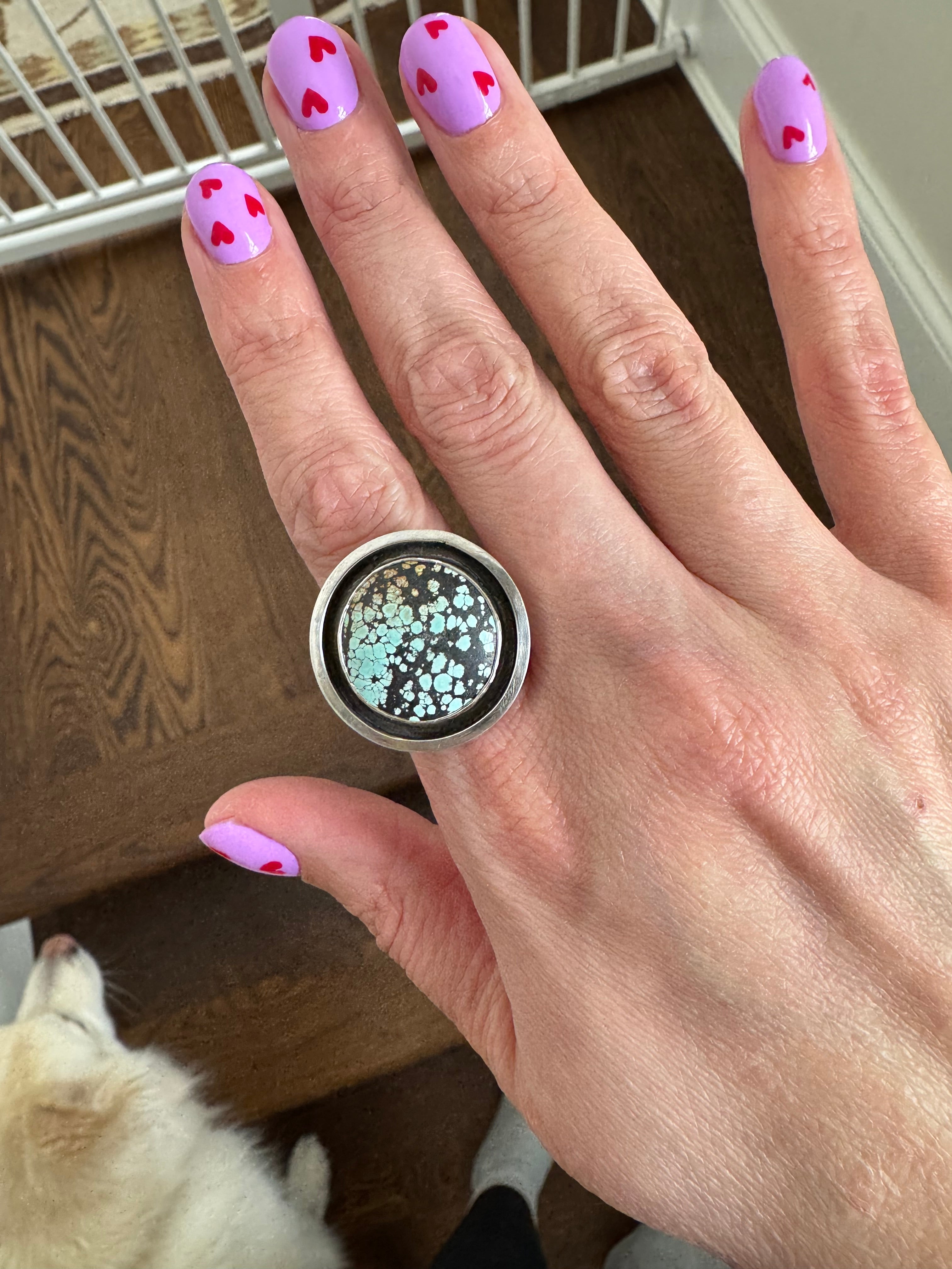 Turquoise Banded Ring (Size 8)