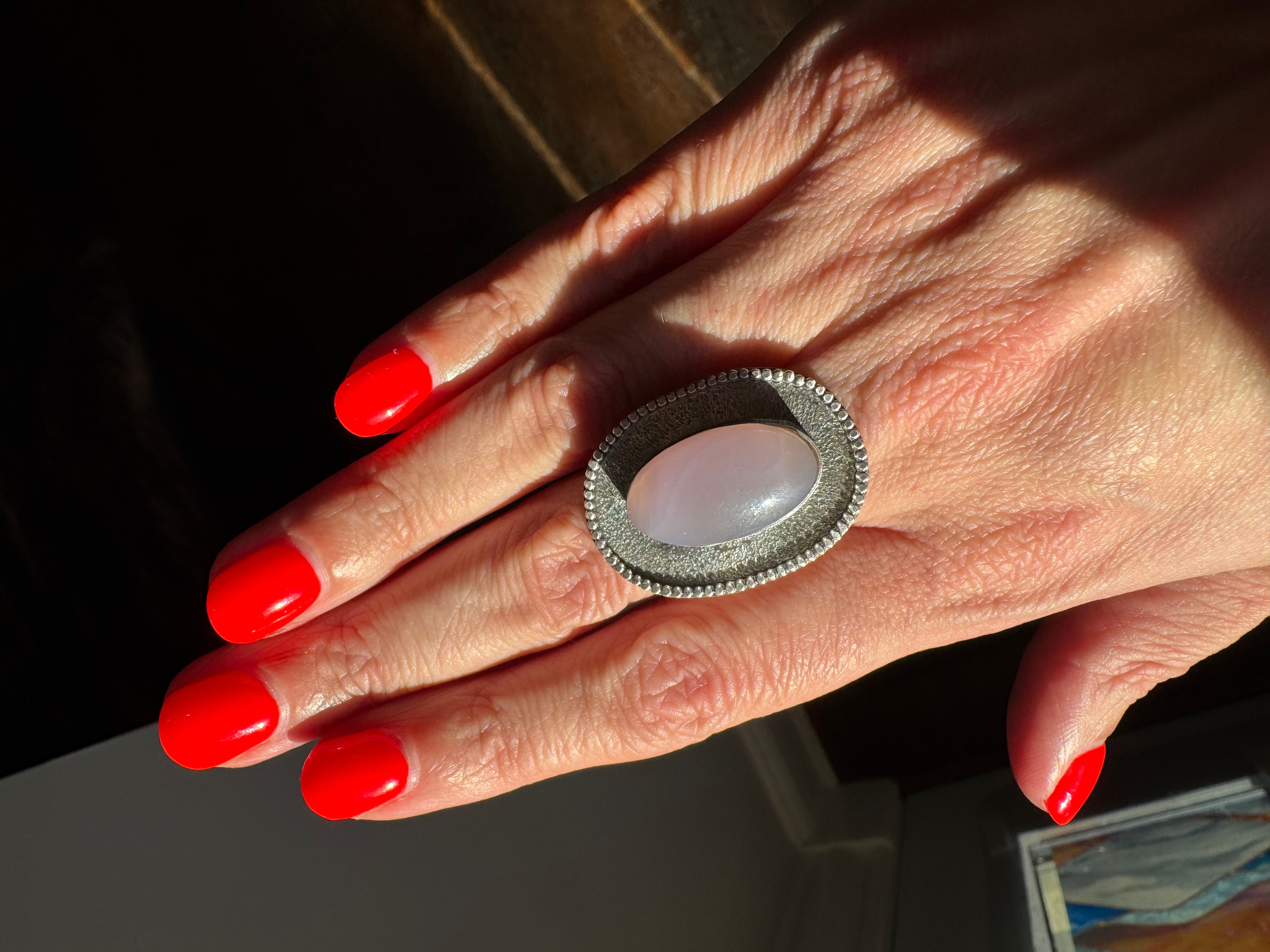 Holley blue sterling silver ring