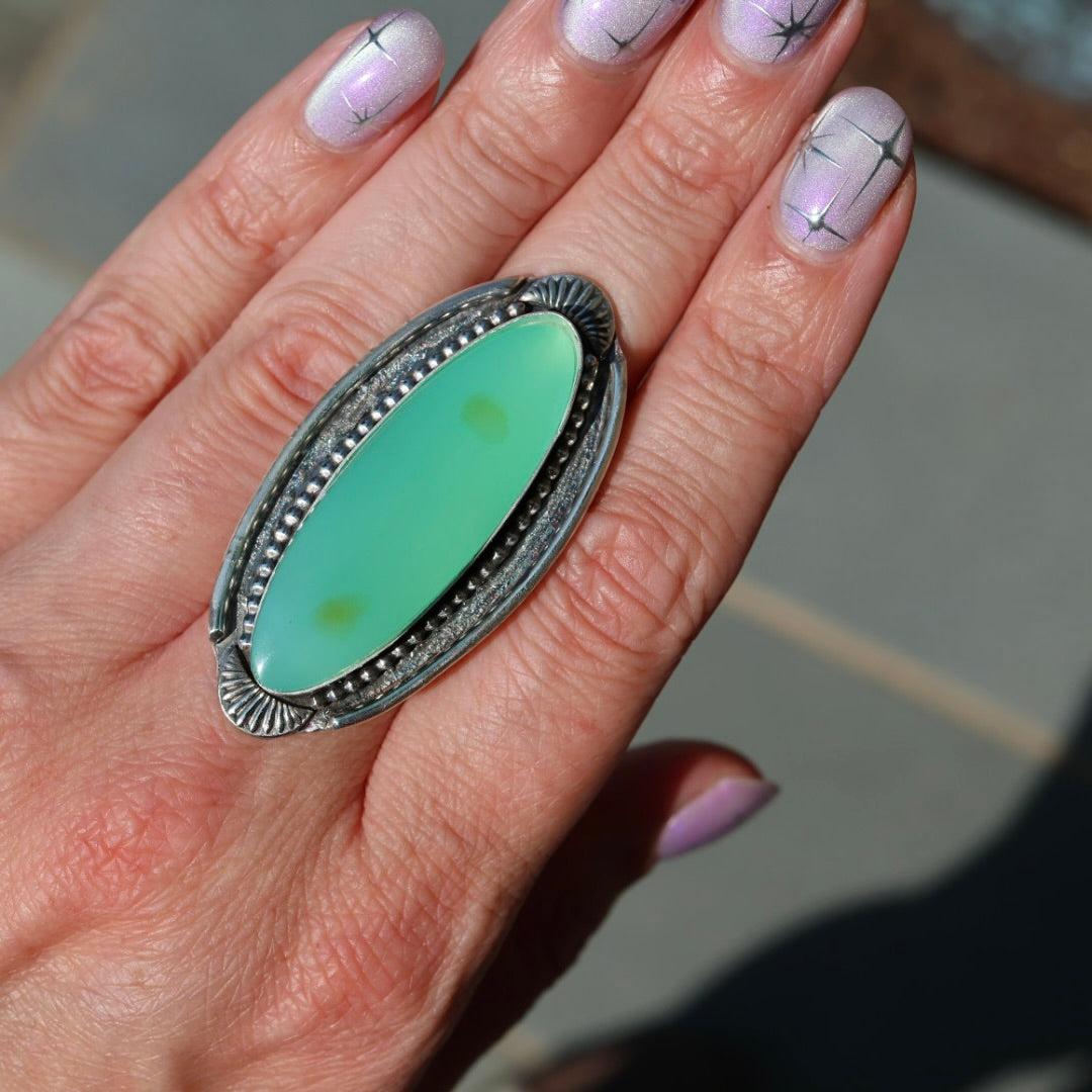 Teardrop Fischer Stone Ring (made in your size)