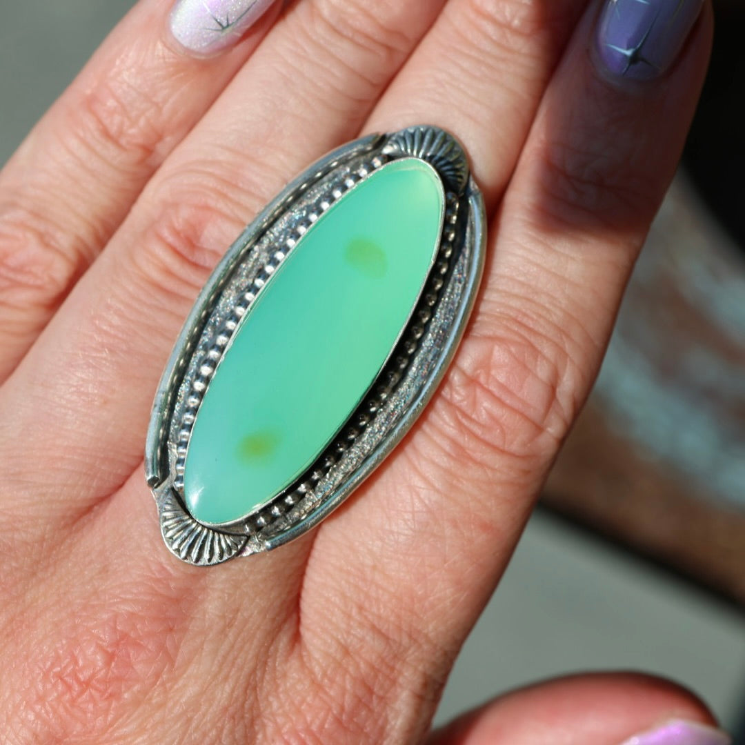 Teardrop Fischer Stone Ring (made in your size)