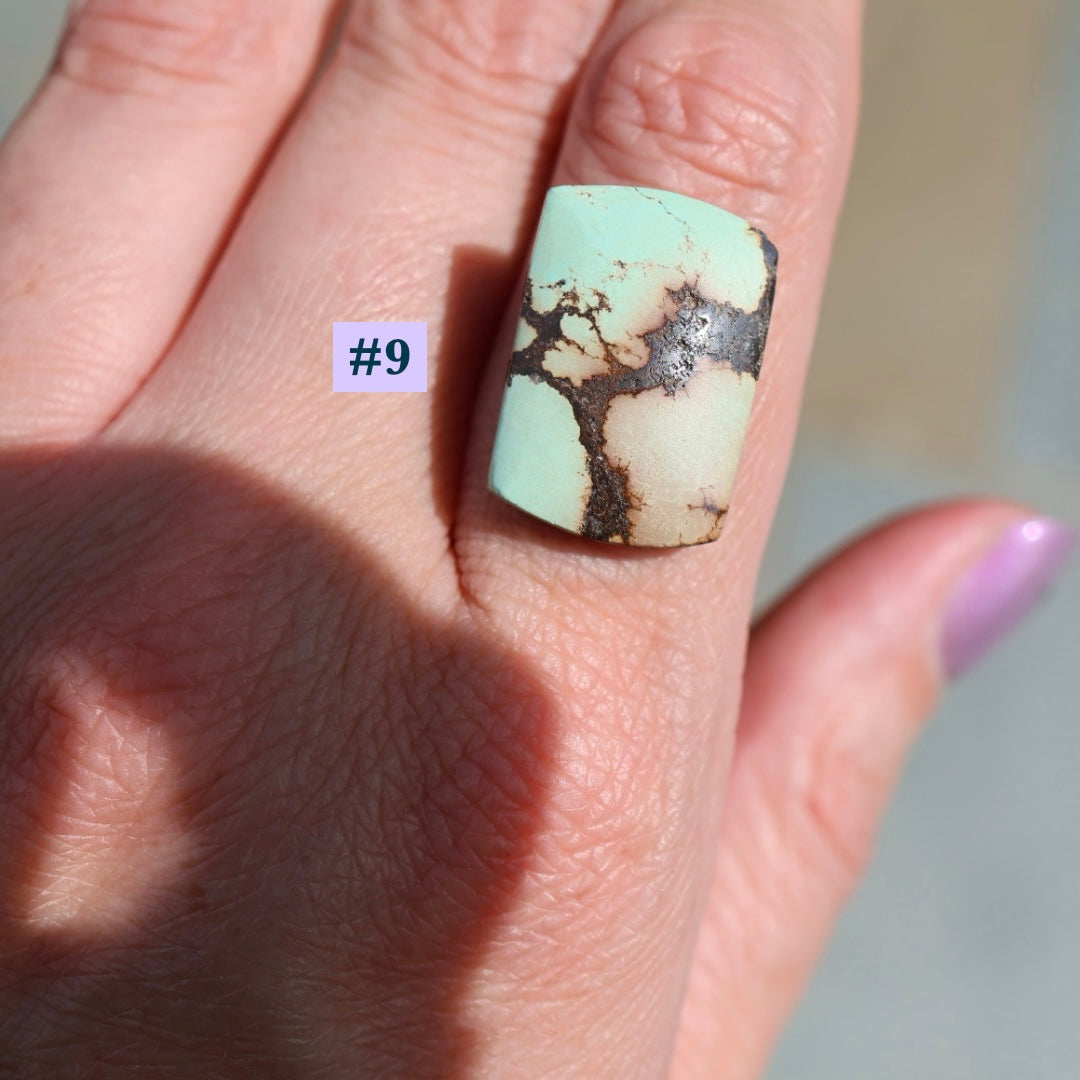 MTO Turquoise Barrel Rings- Pick your Own Stone