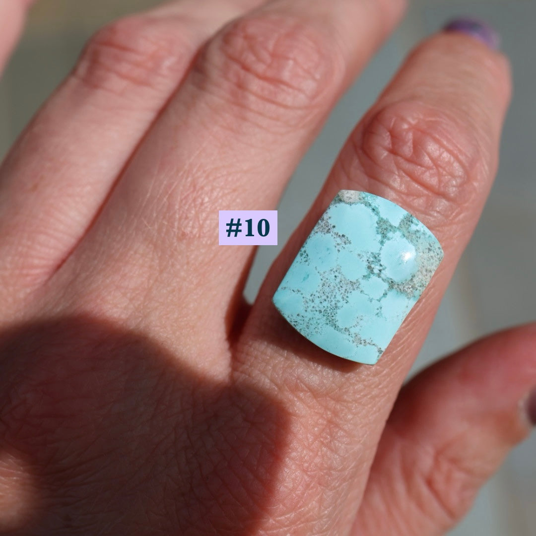 MTO Turquoise Barrel Rings- Pick your Own Stone