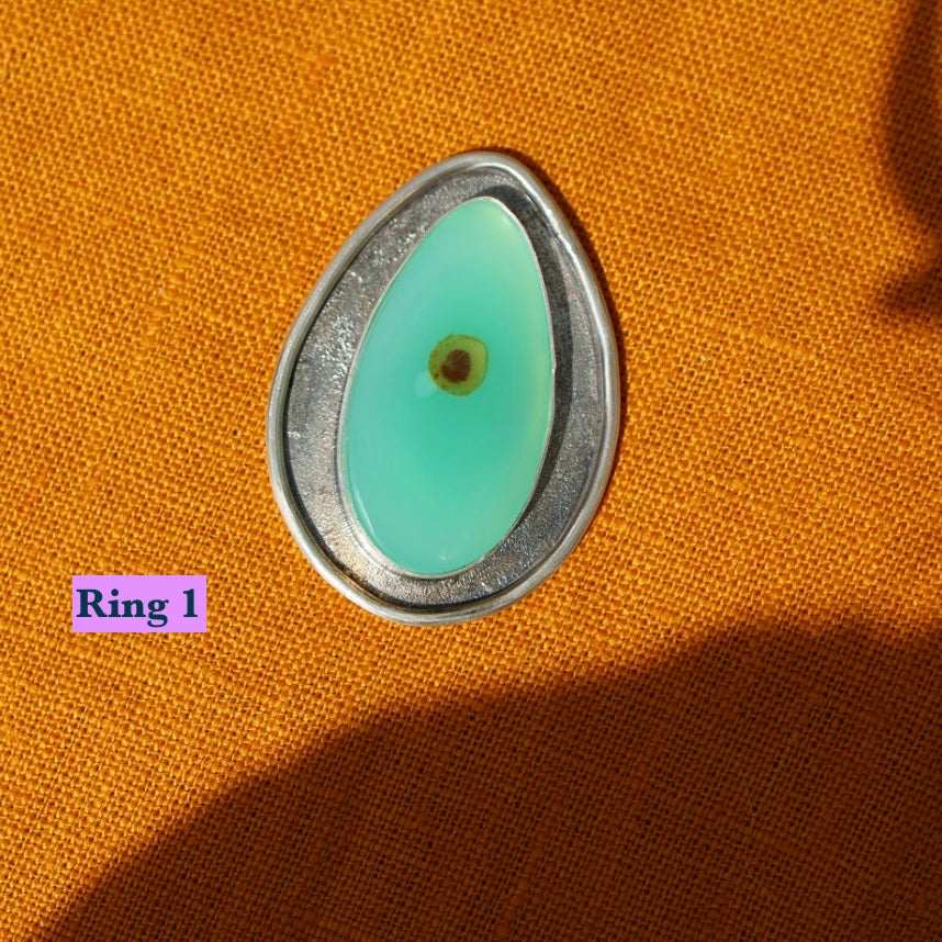 Teardrop Fischer Stone Ring (made in your size)