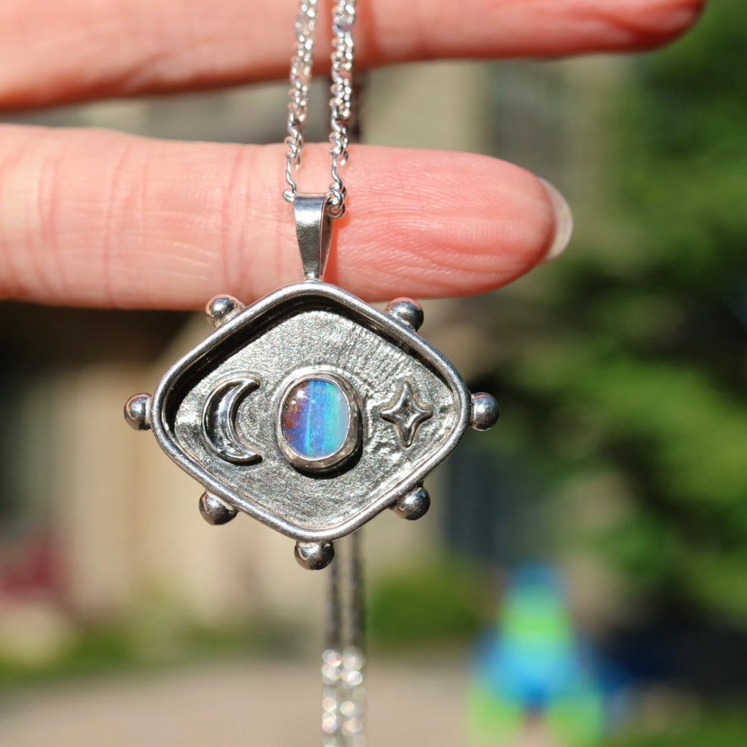 Celestial Opal Studded Pendant