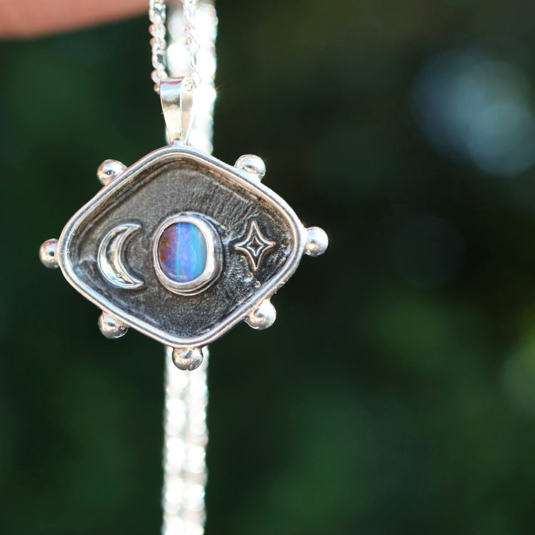 Celestial Opal Studded Pendant