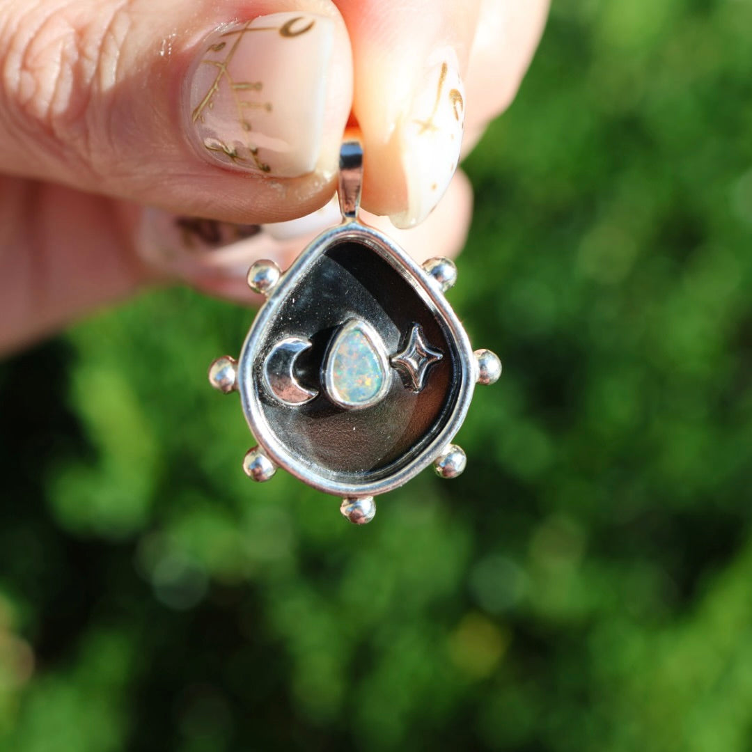 Celestial Opal Studded Pendant