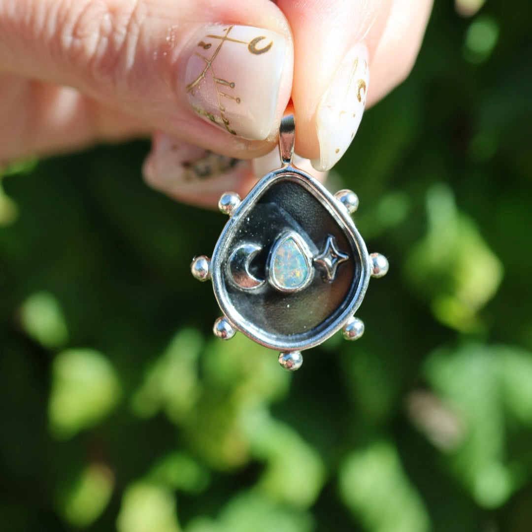 Celestial Opal Studded Pendant