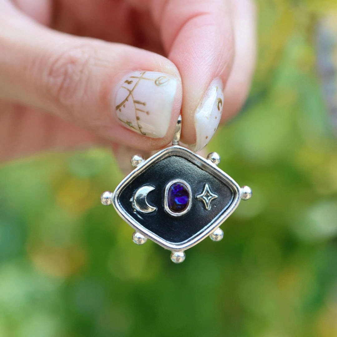Celestial Opal Studded Pendant