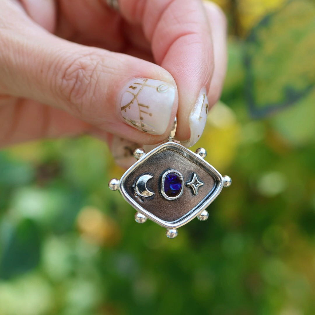 Celestial Opal Studded Pendant