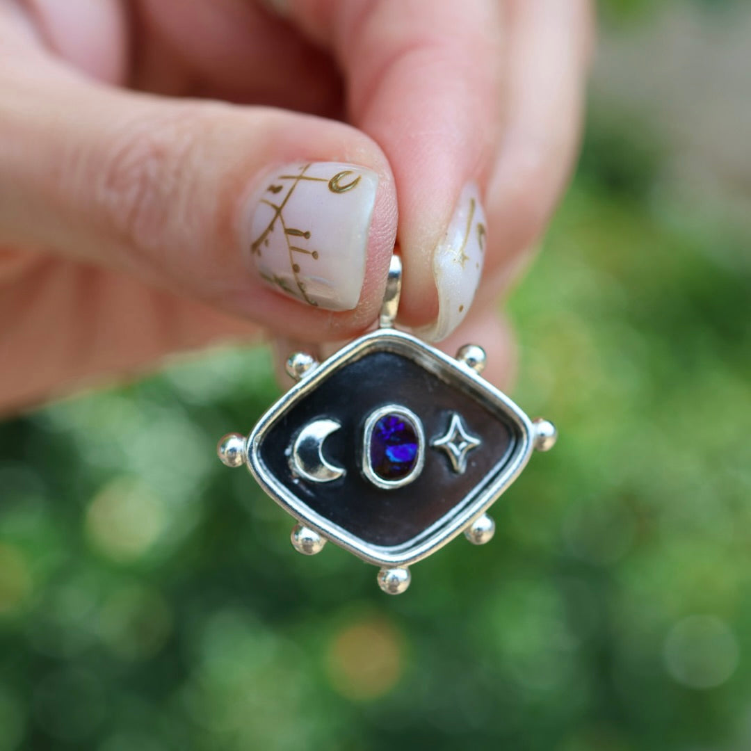 Celestial Opal Studded Pendant