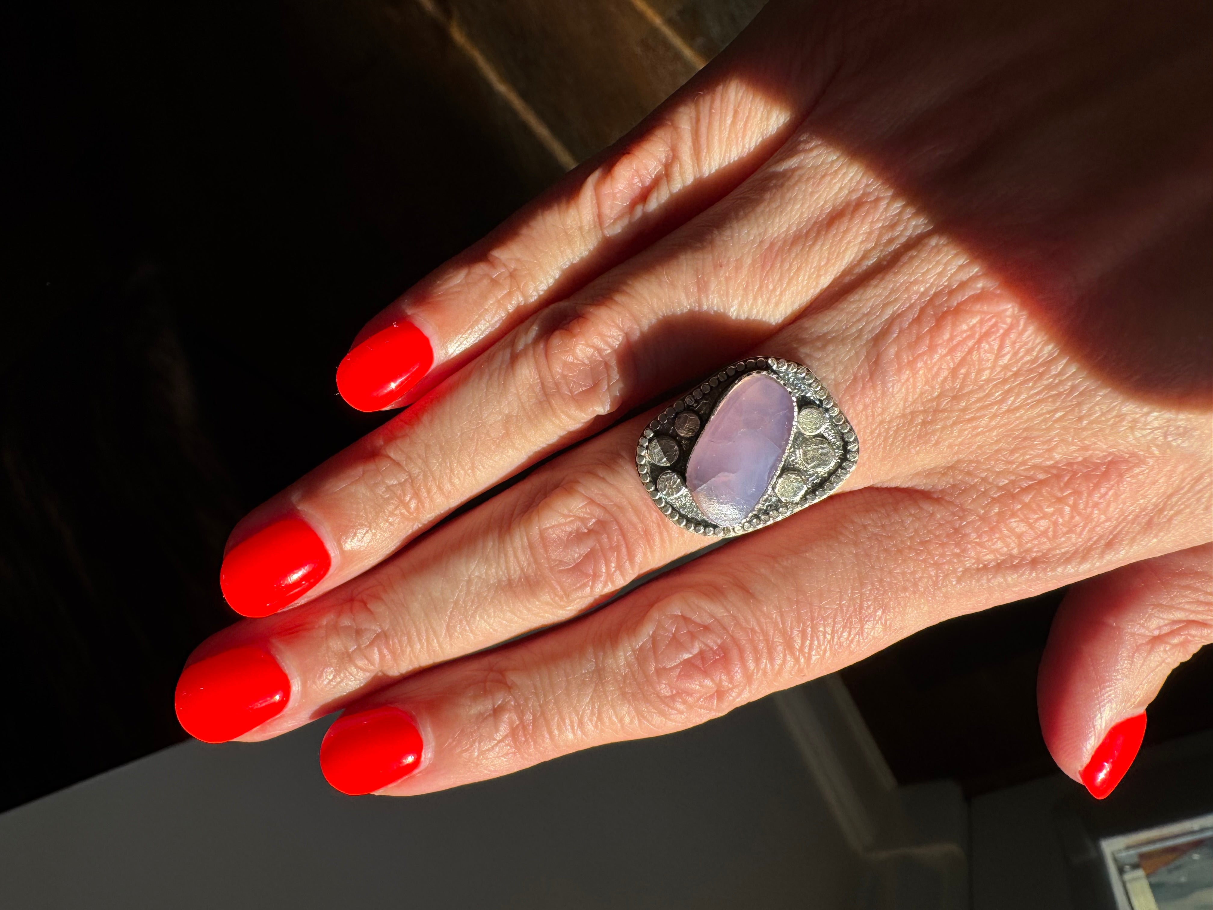 Holley blue sterling silver ring