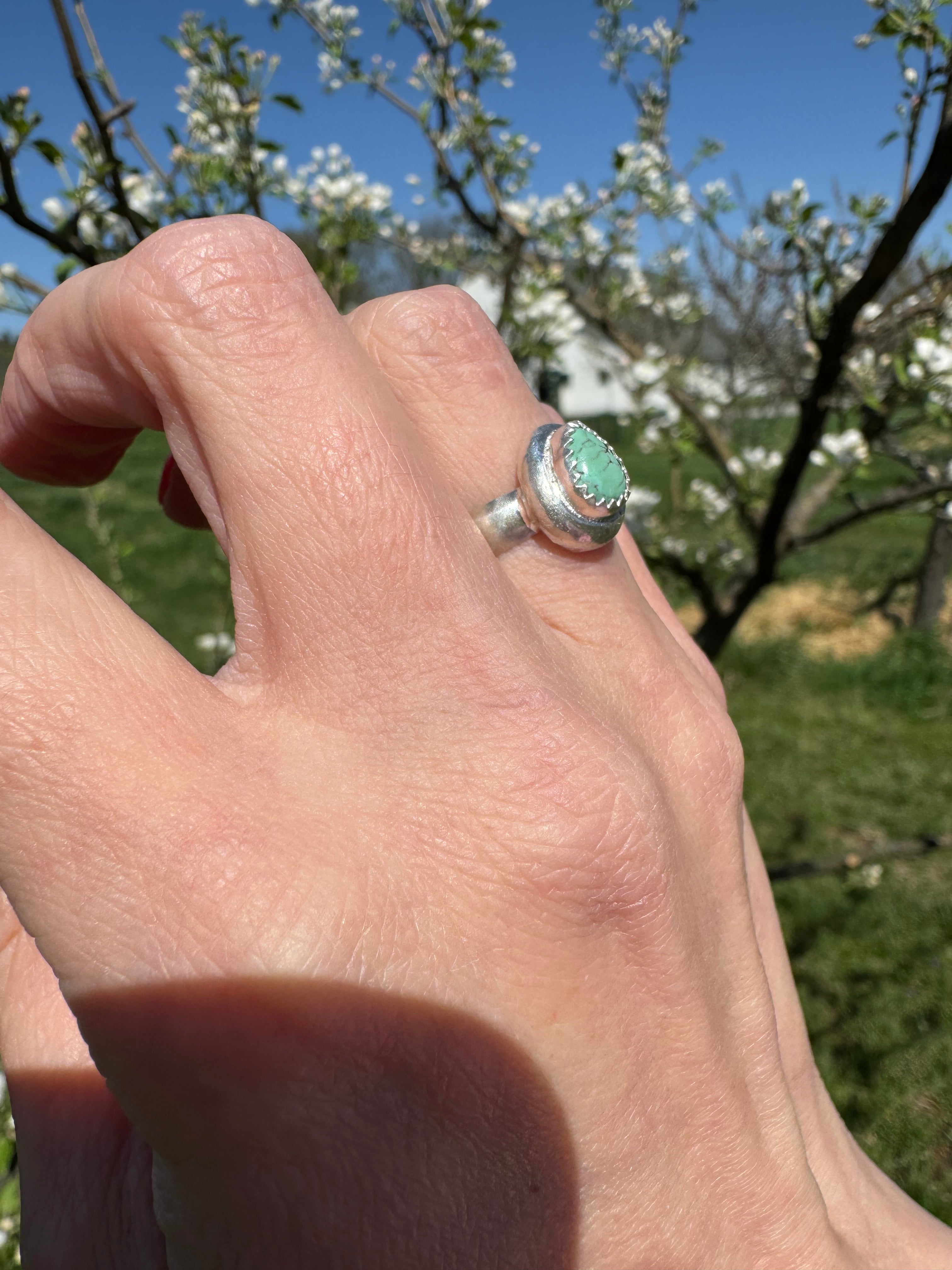 Egyptian Turquoise Ring (size 6/6.25)