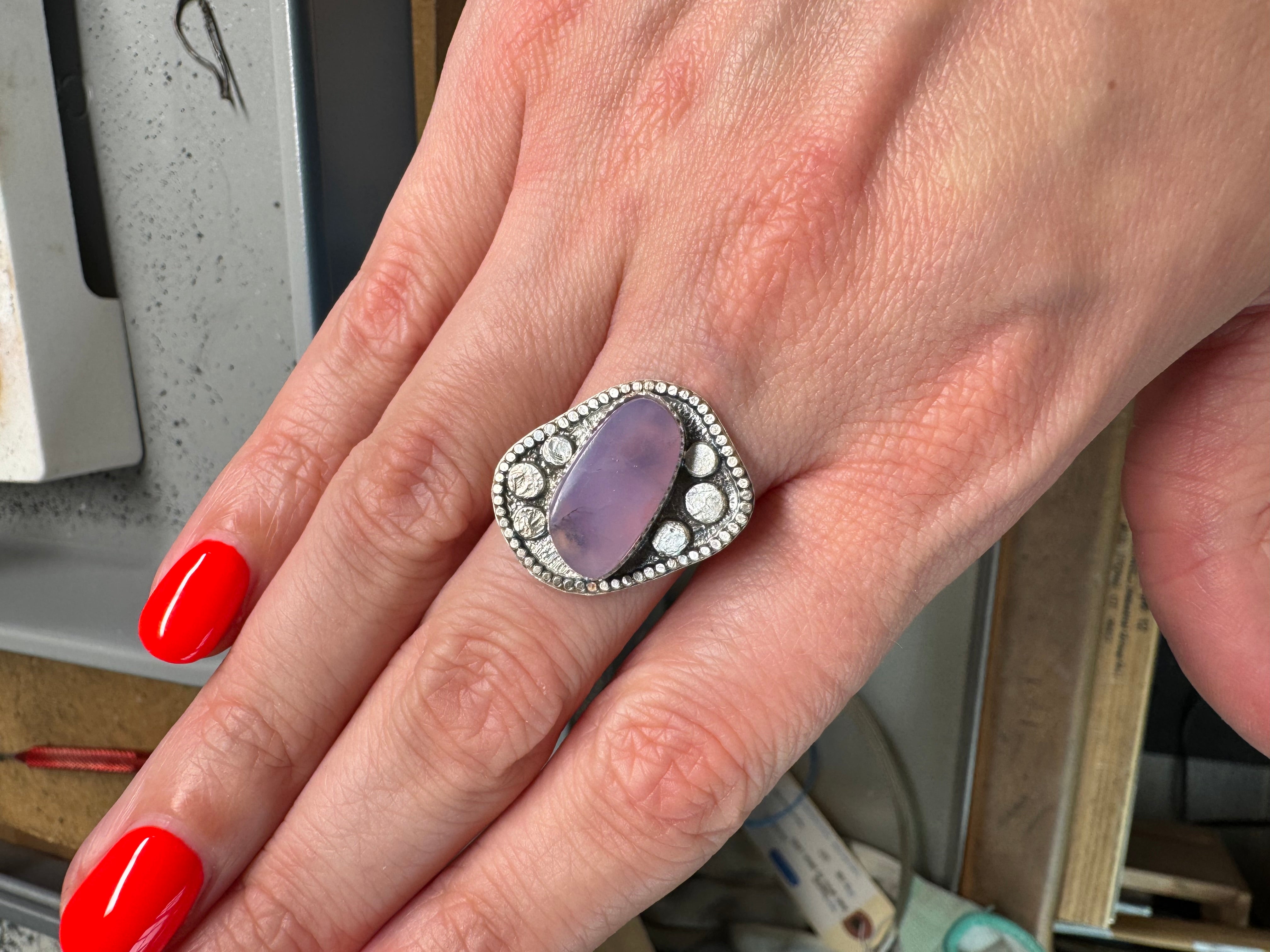 Holley blue sterling silver ring