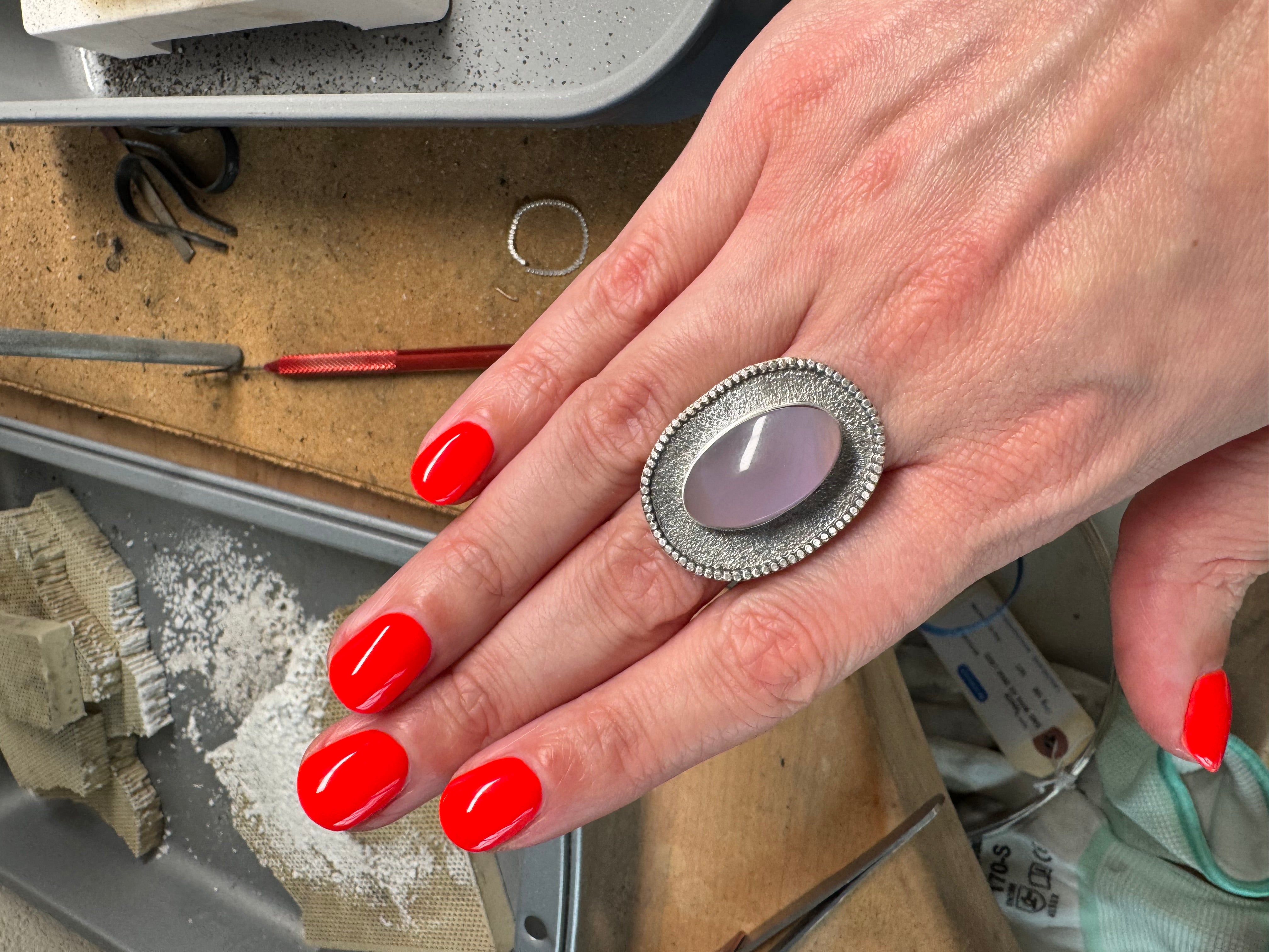 Holley blue sterling silver ring