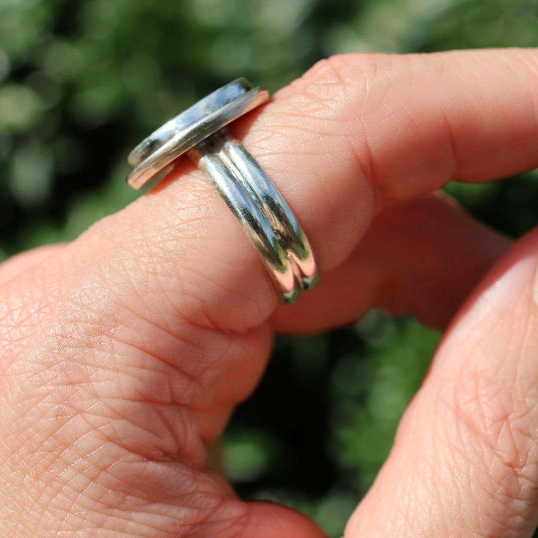 Holley Blue Oval Ring (Size 8.5/9)