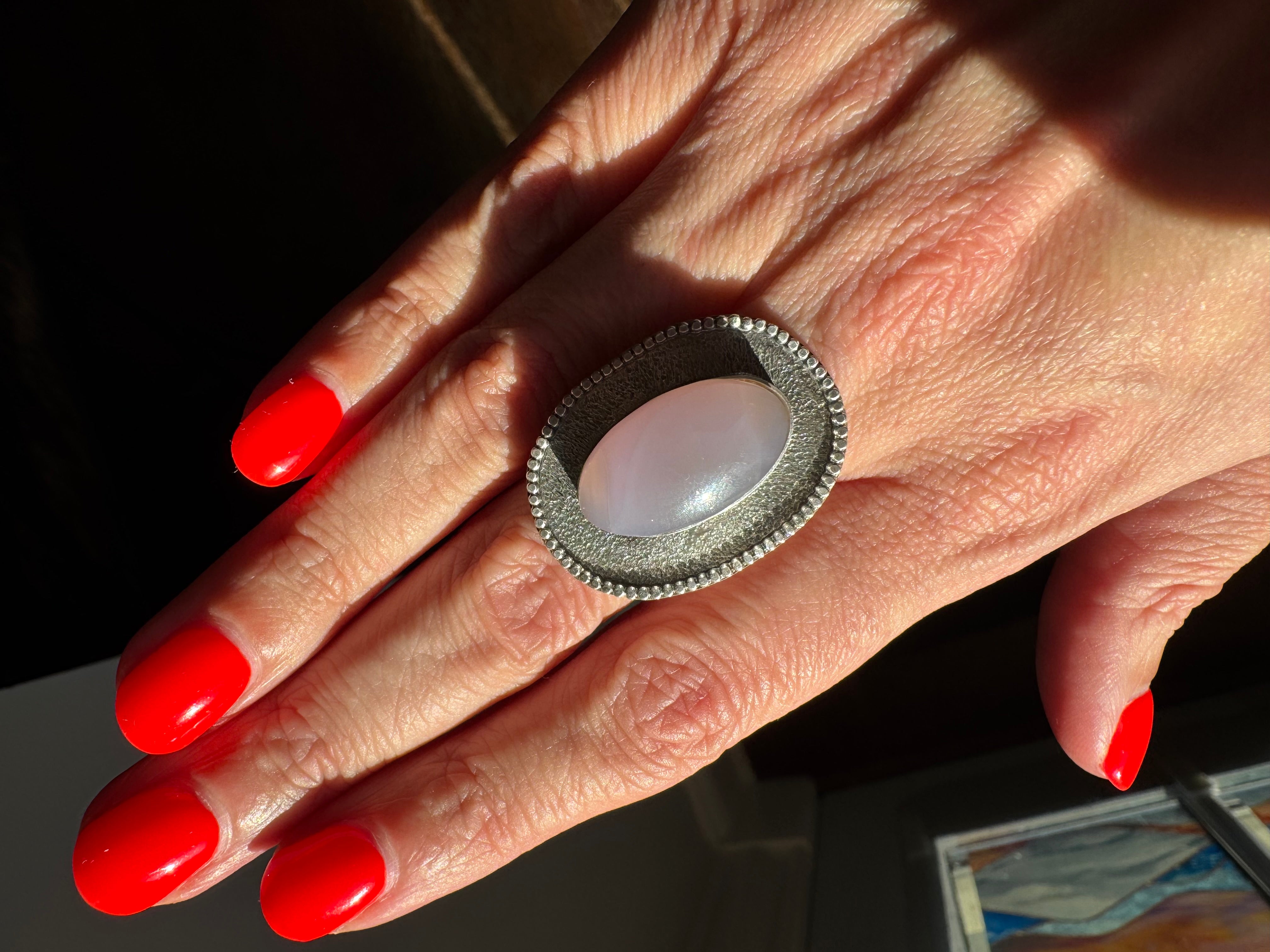 Holley blue sterling silver ring