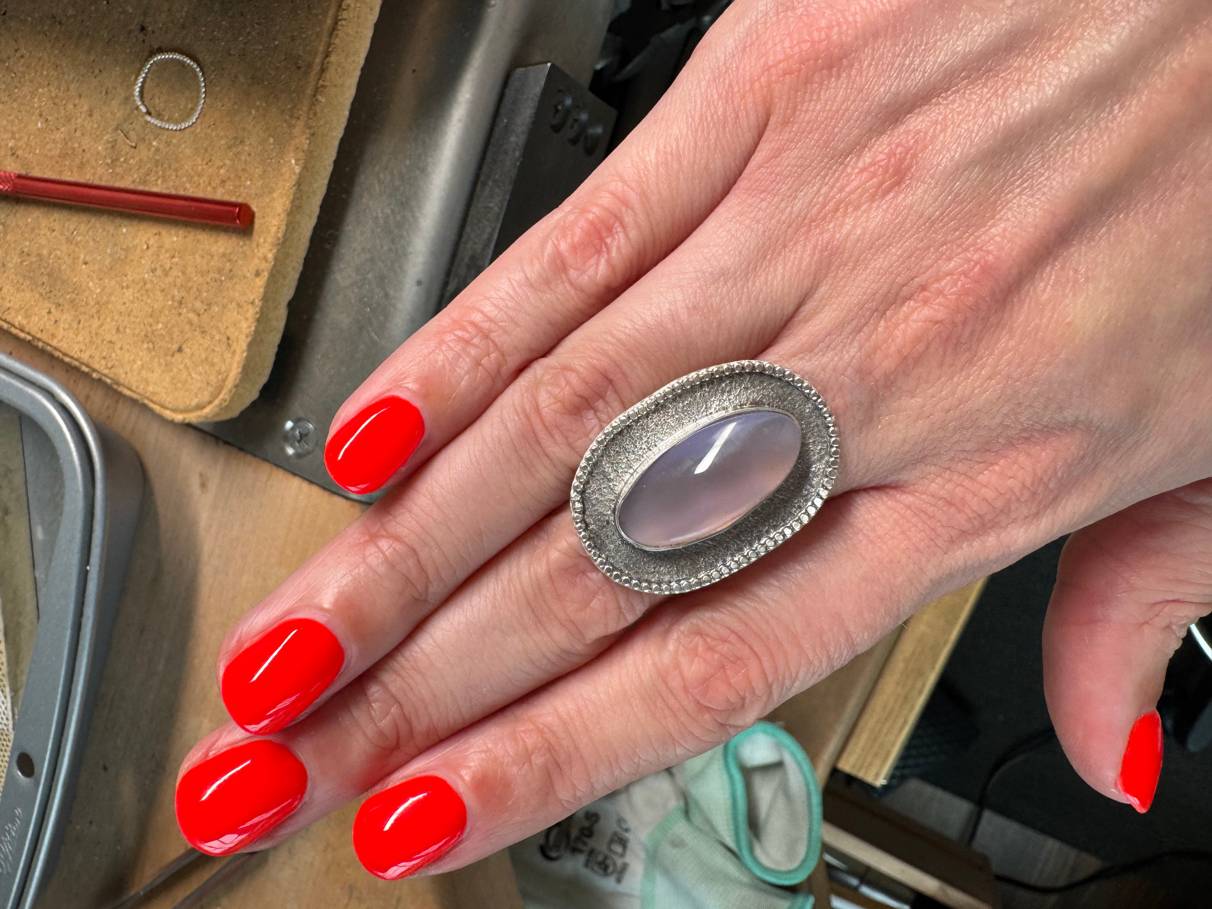 Holley blue sterling silver ring