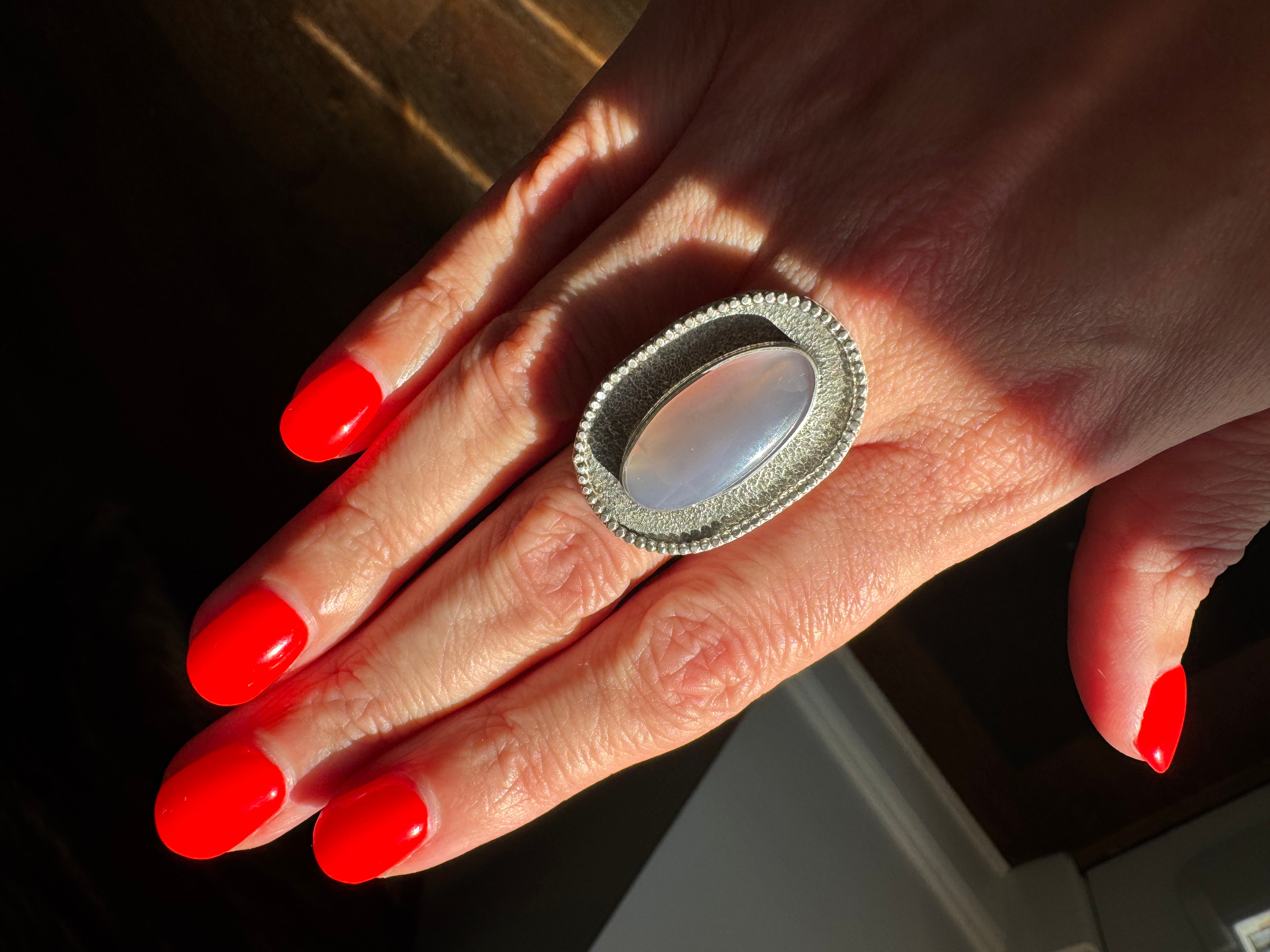 Holley blue sterling silver ring