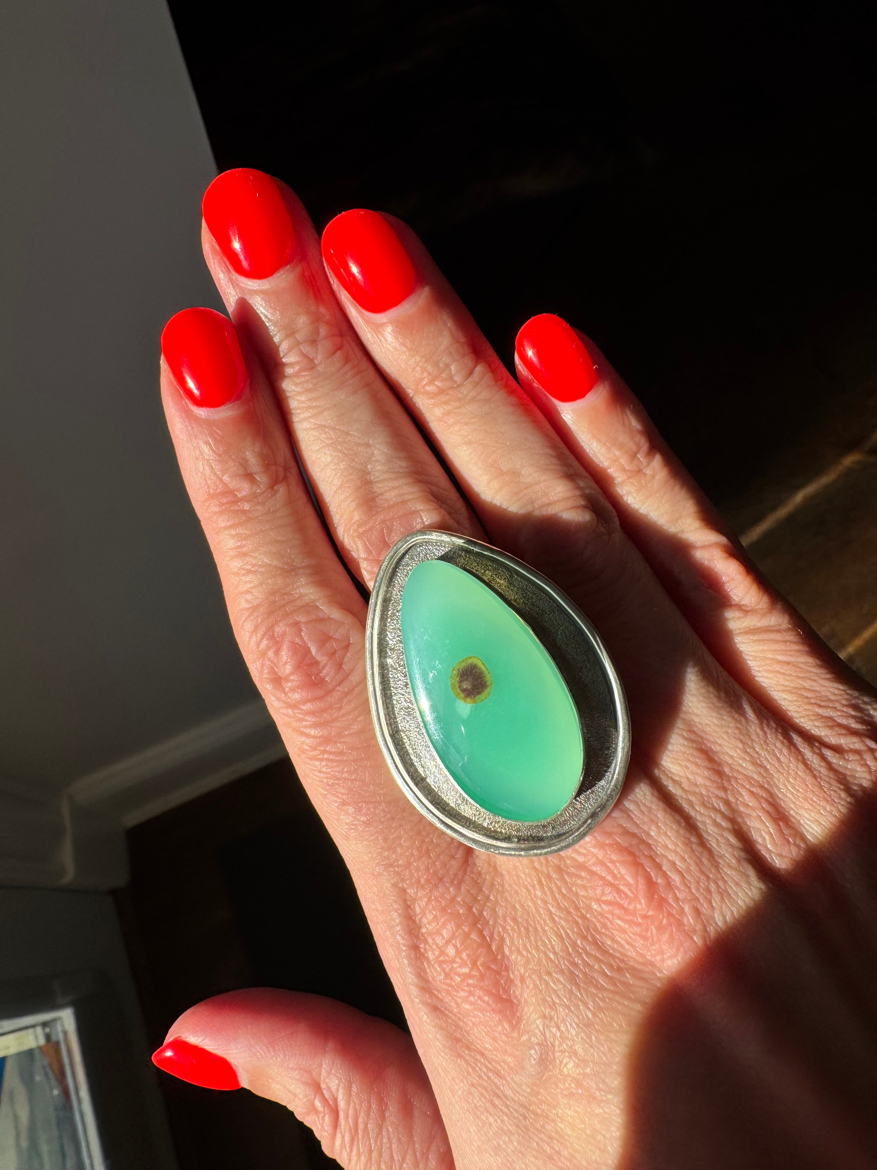 Fischer stone sterling silver ring