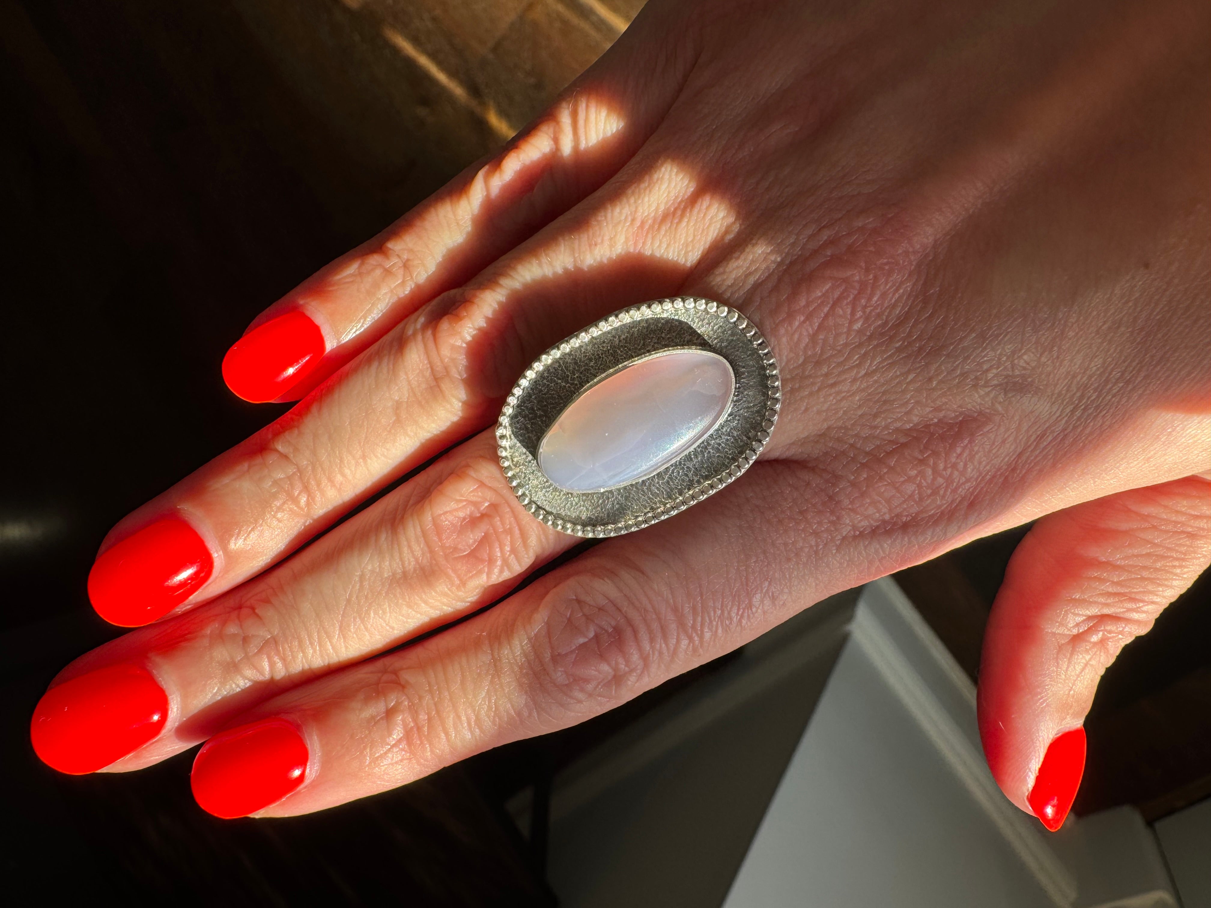 Holley blue sterling silver ring