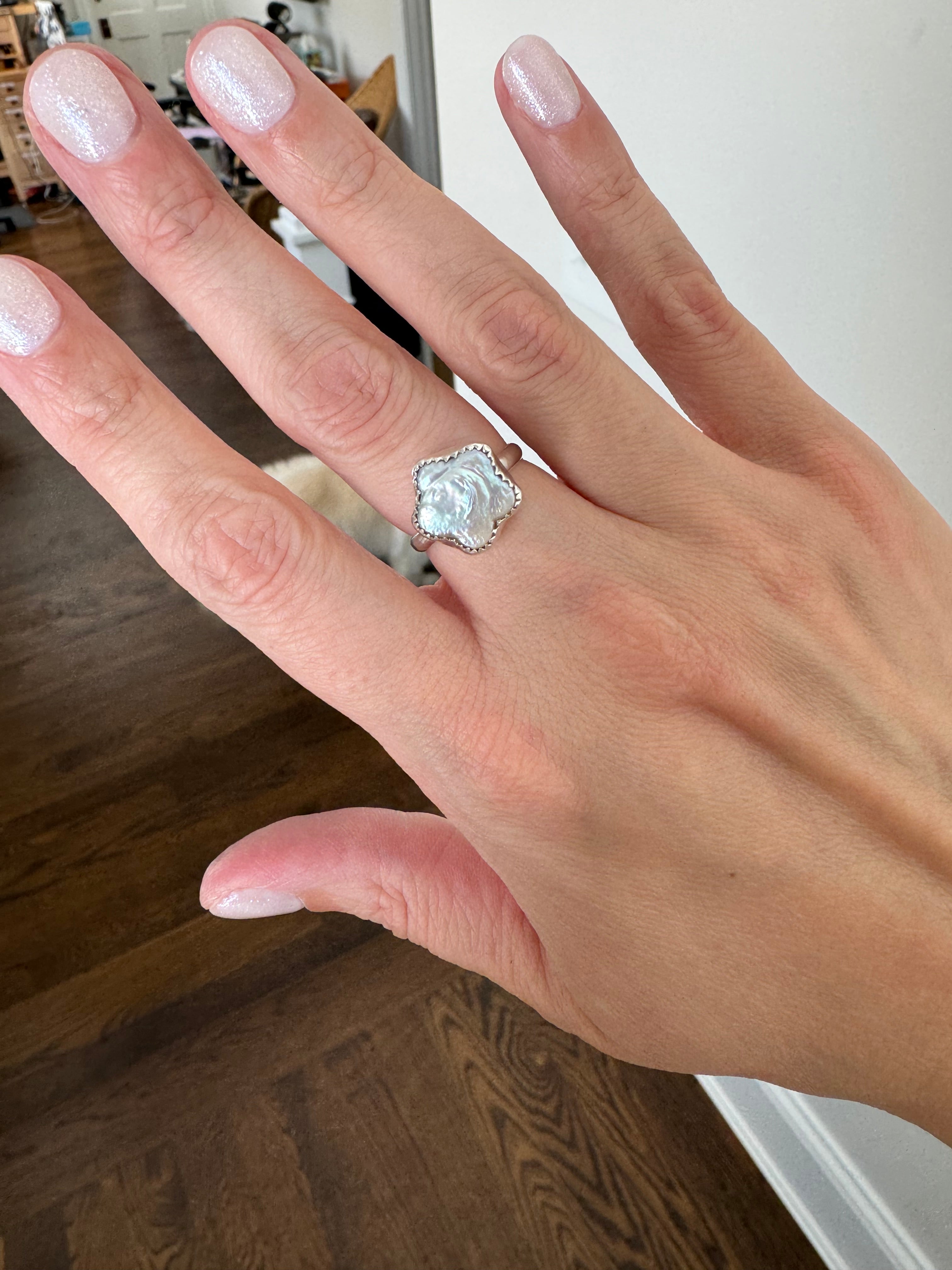 Carriage House Jewelry | Flower Pearl Ring (MTO)