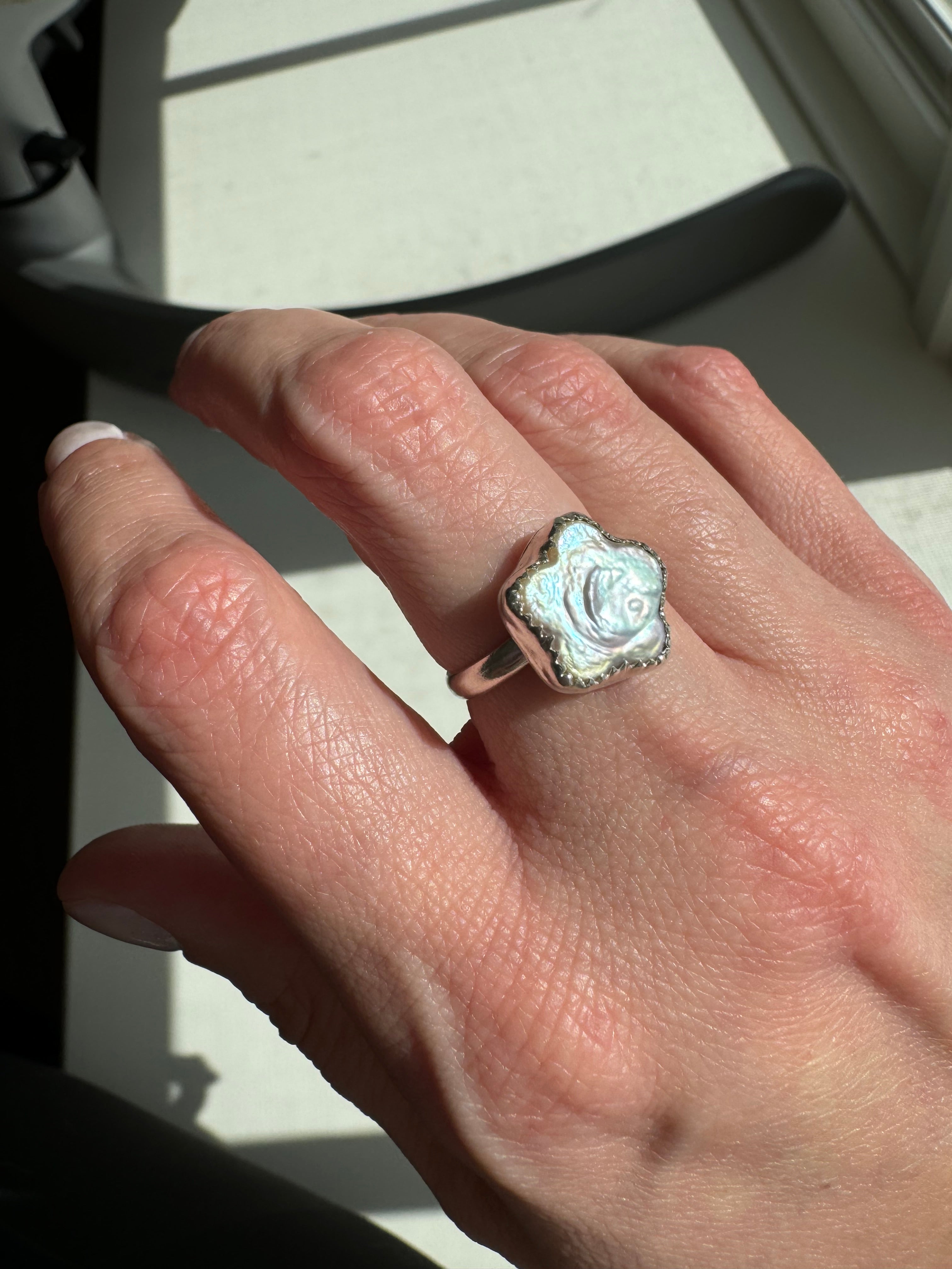 Carriage House Jewelry | Flower Pearl Ring (MTO)