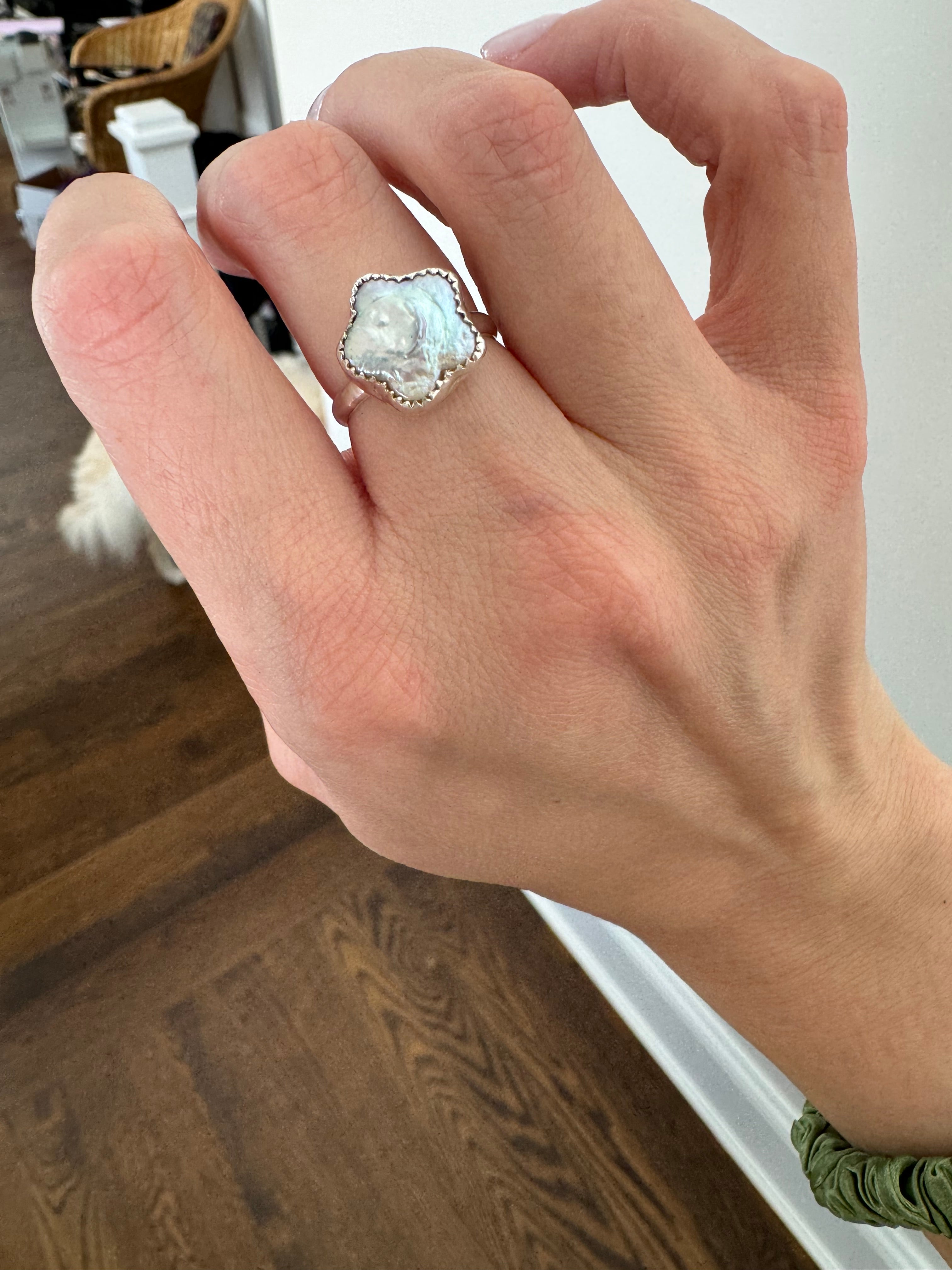 Carriage House Jewelry | Flower Pearl Ring (MTO)