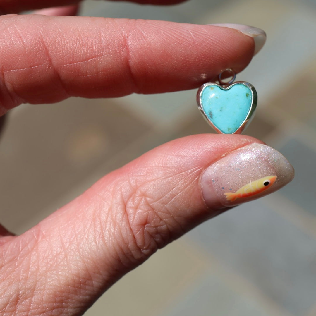 Alacran Turquoise Heart Pendants