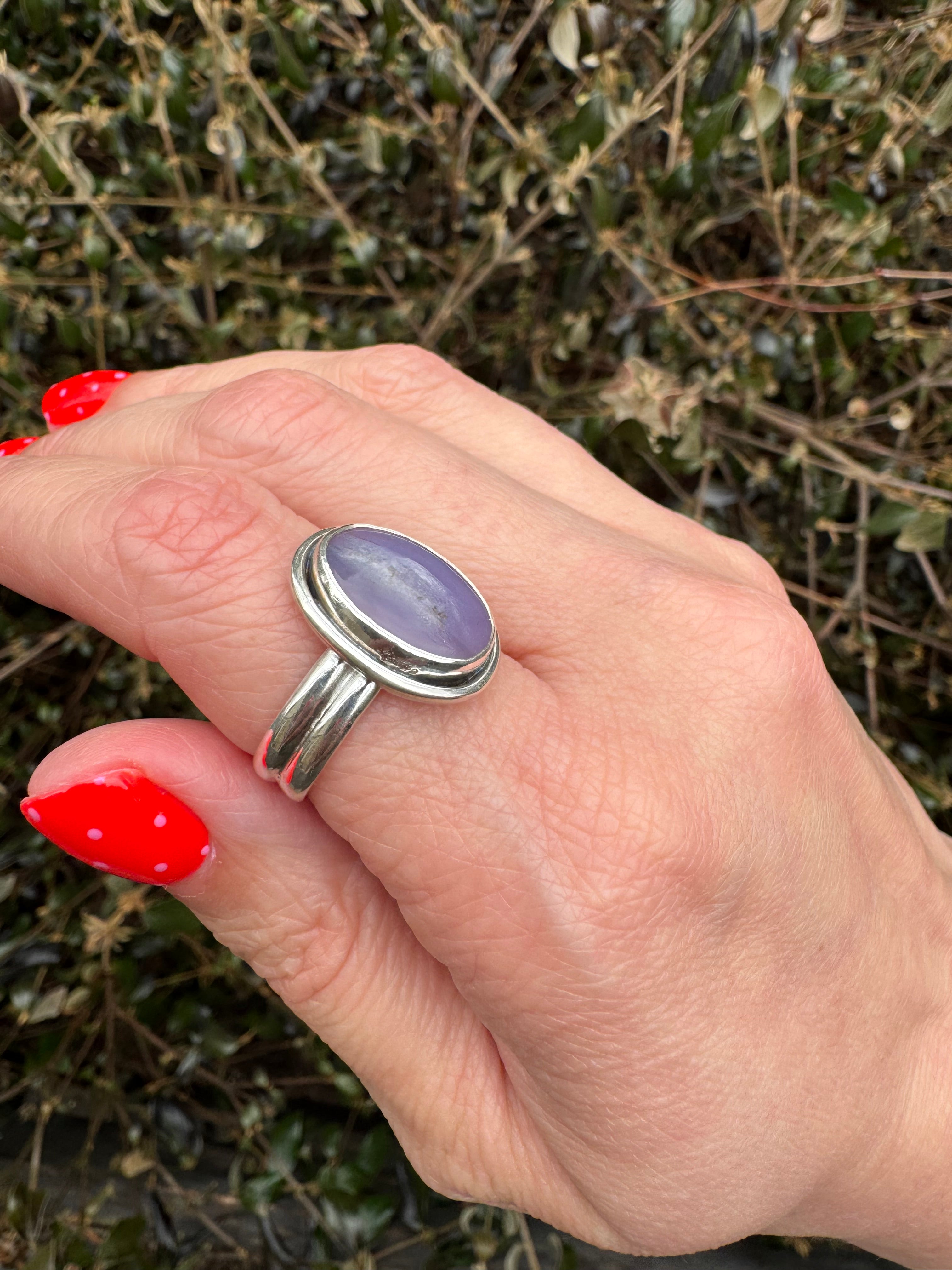 Holley Blue Oval Ring (Size 8.5/9)