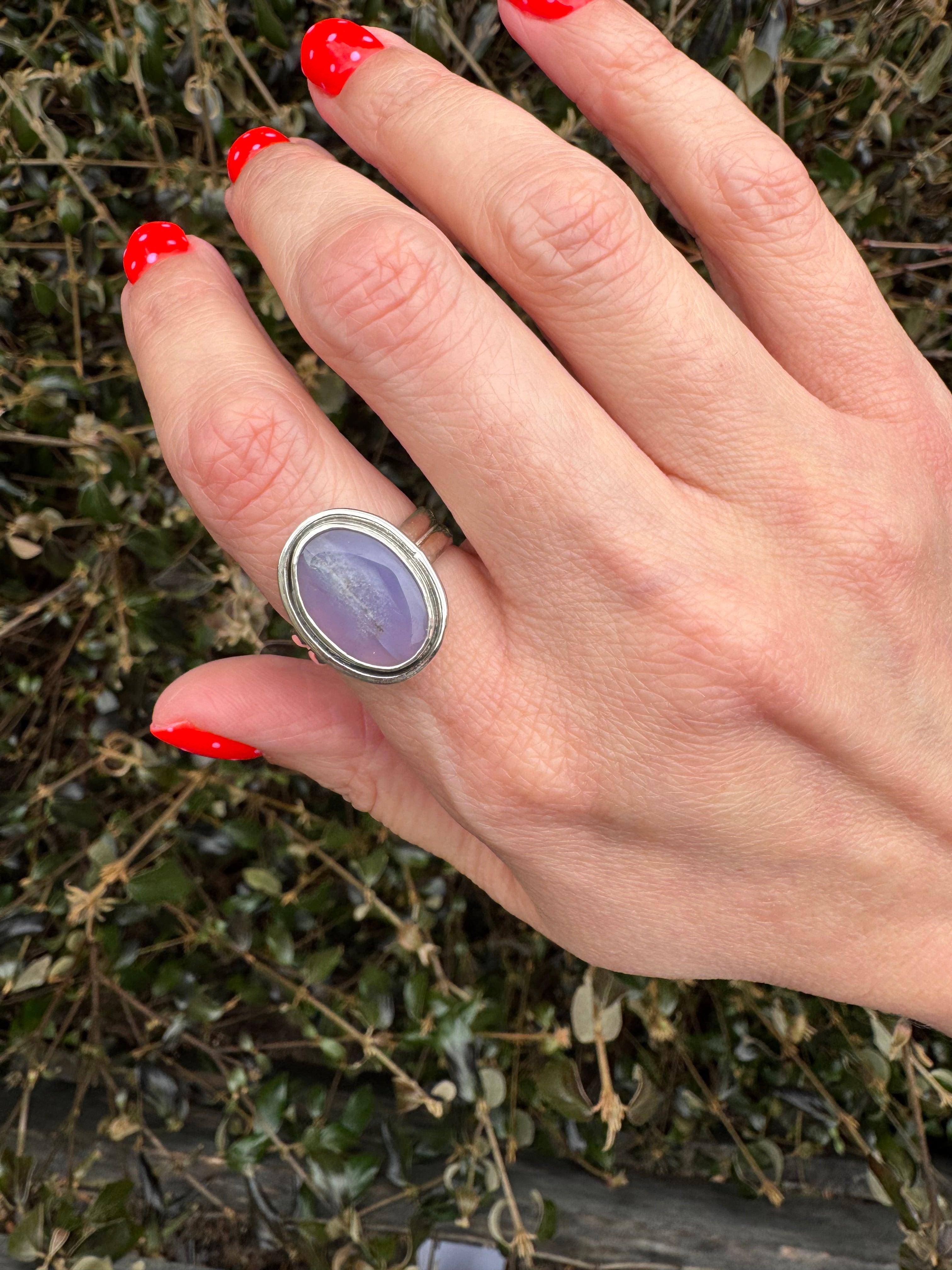 Holley Blue Oval Ring (Size 8.5/9)