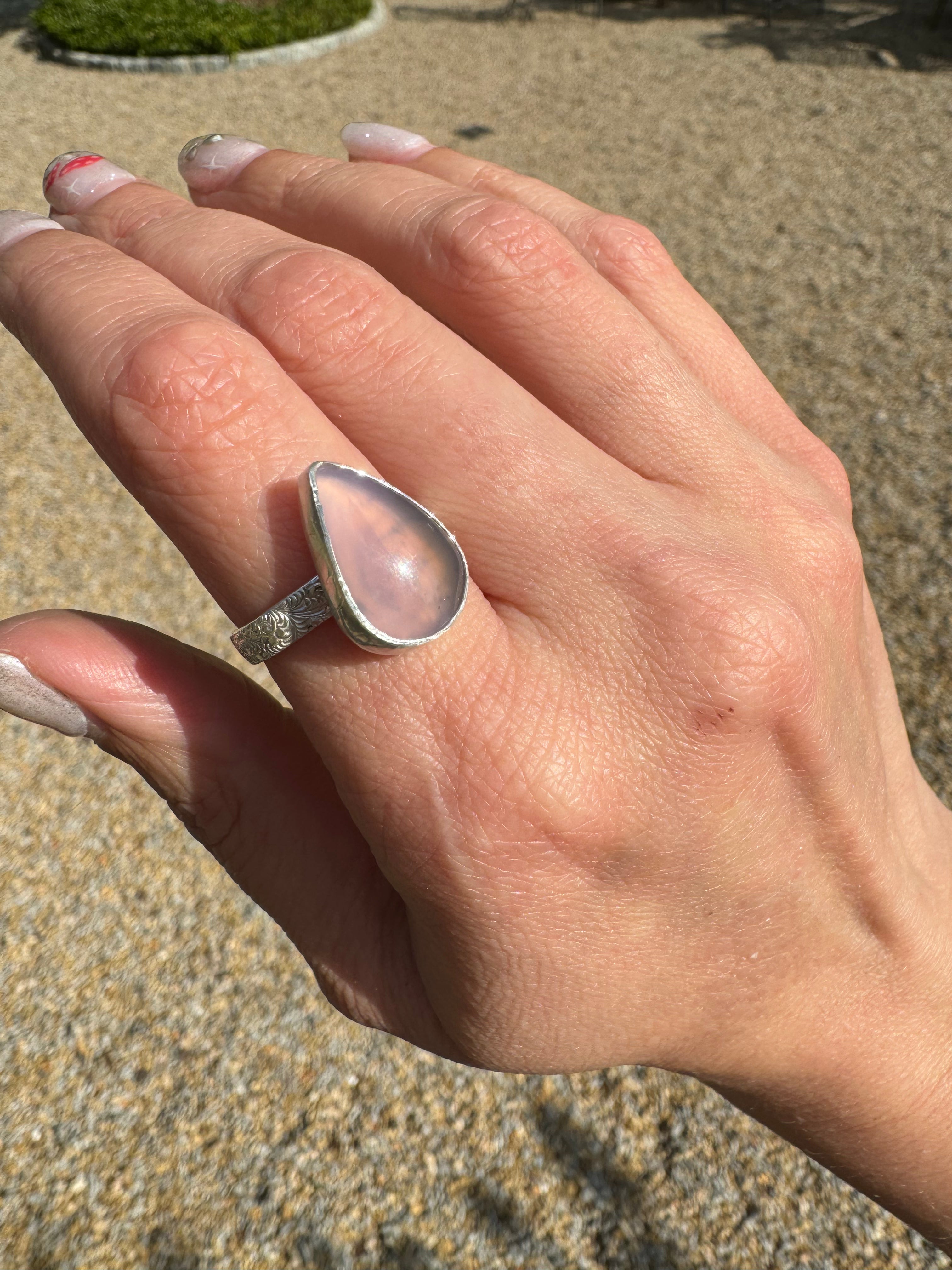 Holley Blue Ring (teardrop) Size 8/8.25