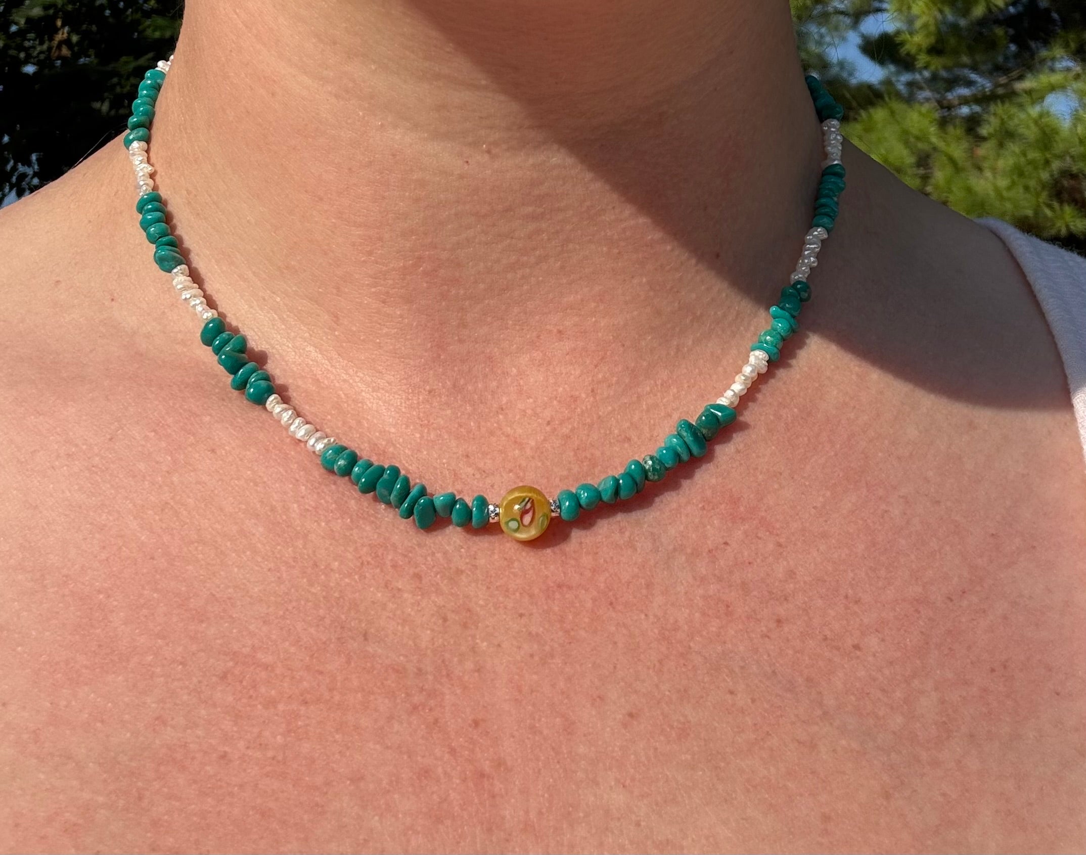 Turquoise & Pearl Necklace