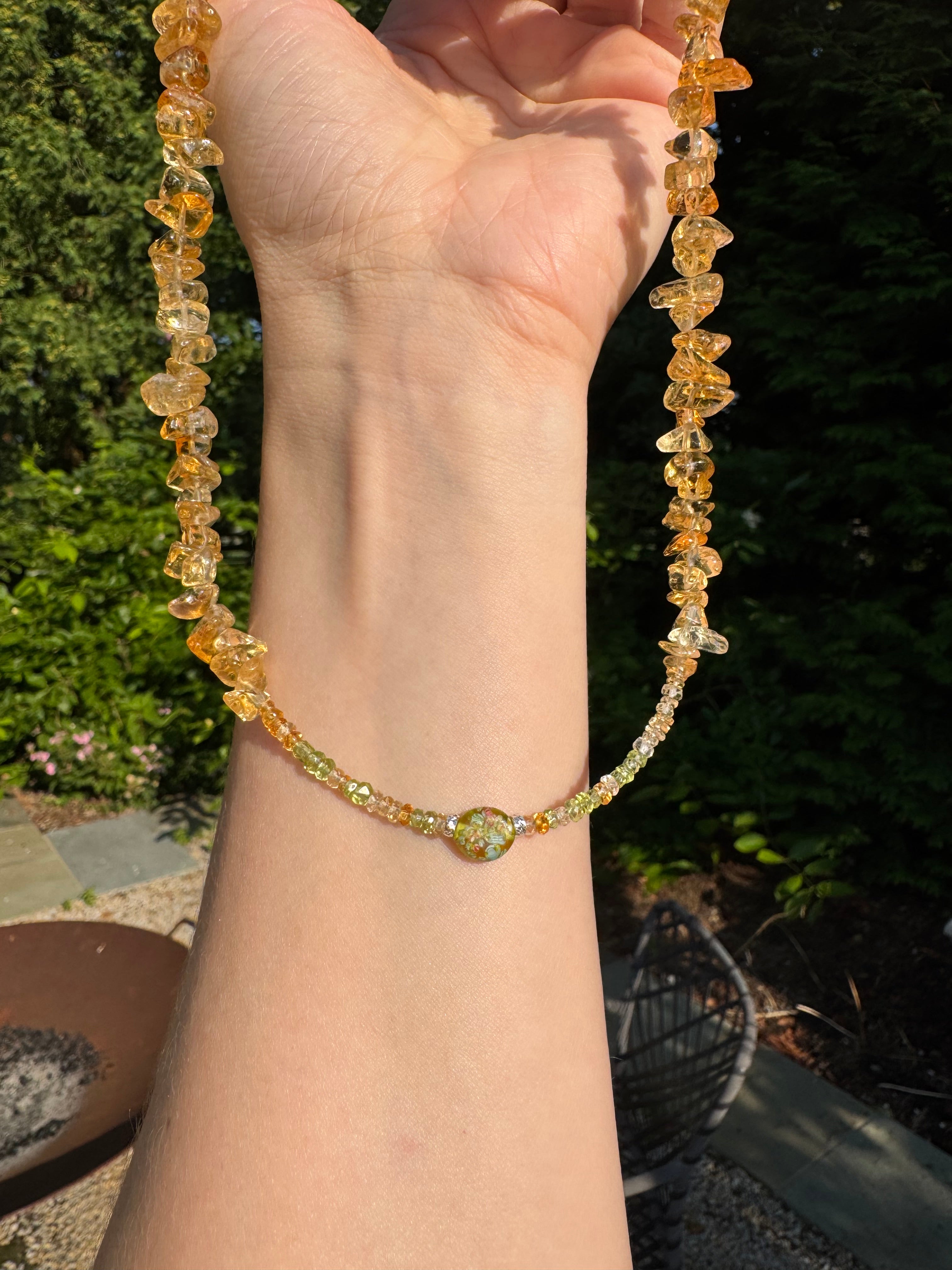 Citrine & Montana Sapphire Necklace