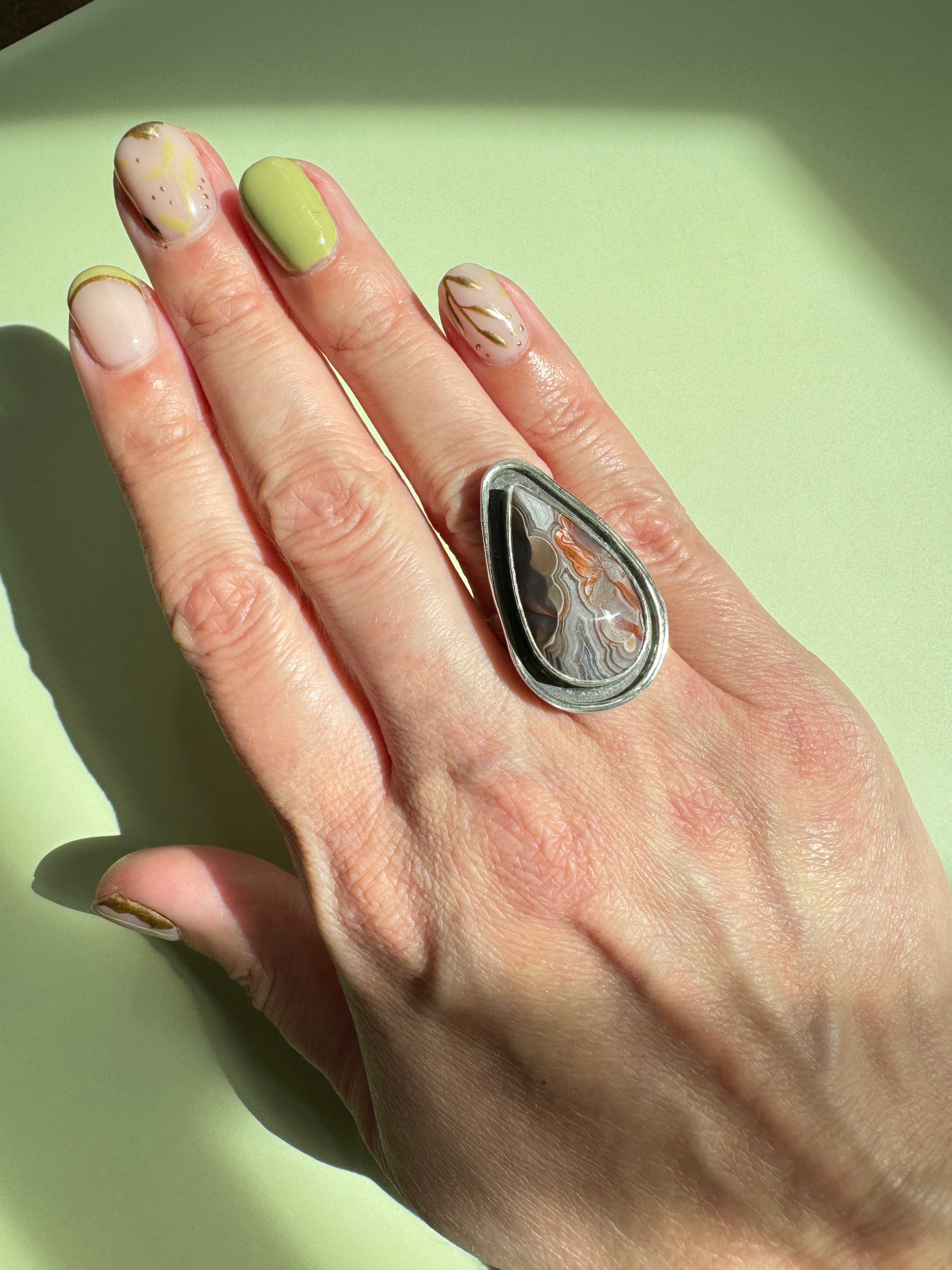 Purple Passion Agate Ring (Size 6.75/7)