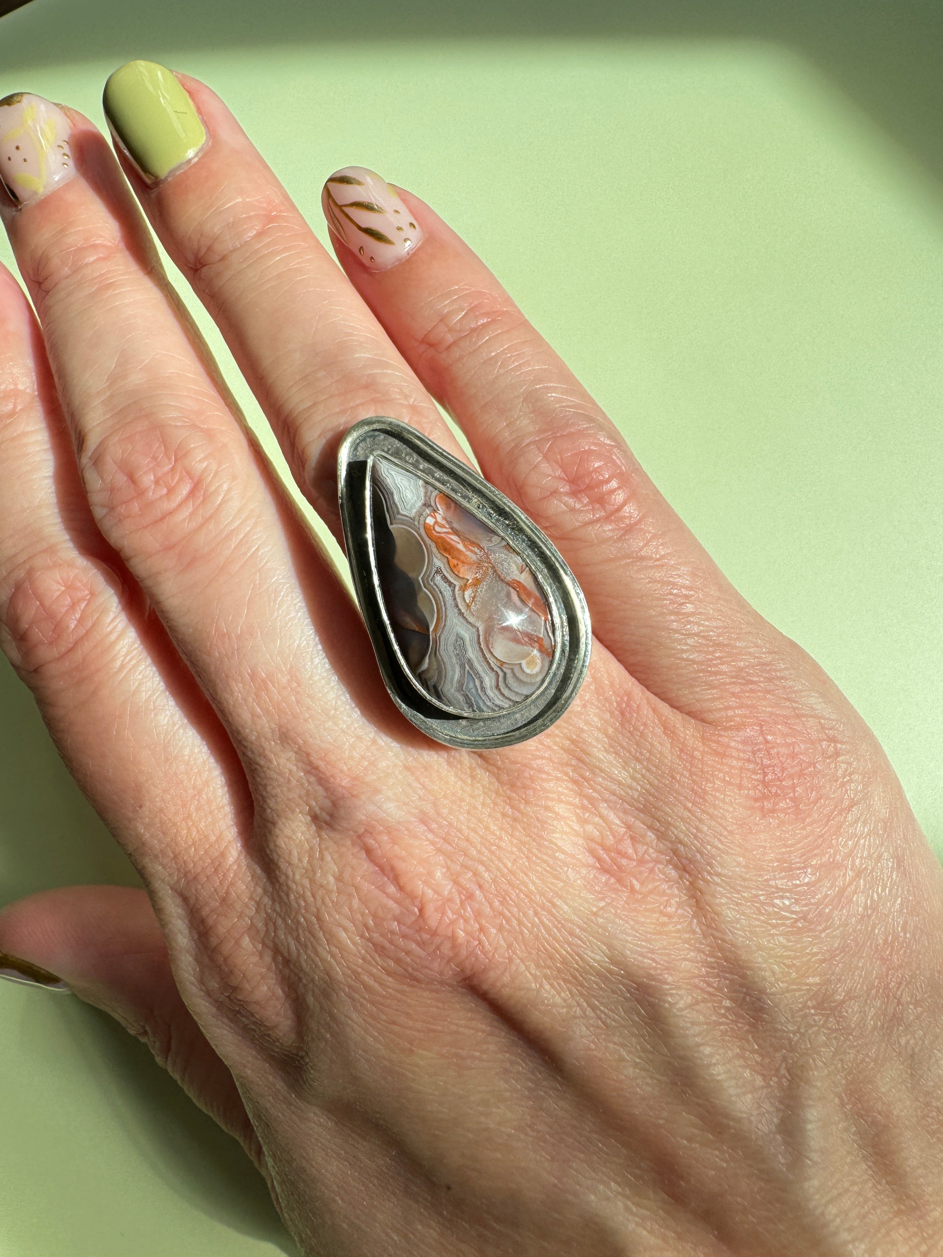 Purple Passion Agate Ring (Size 6.75/7)