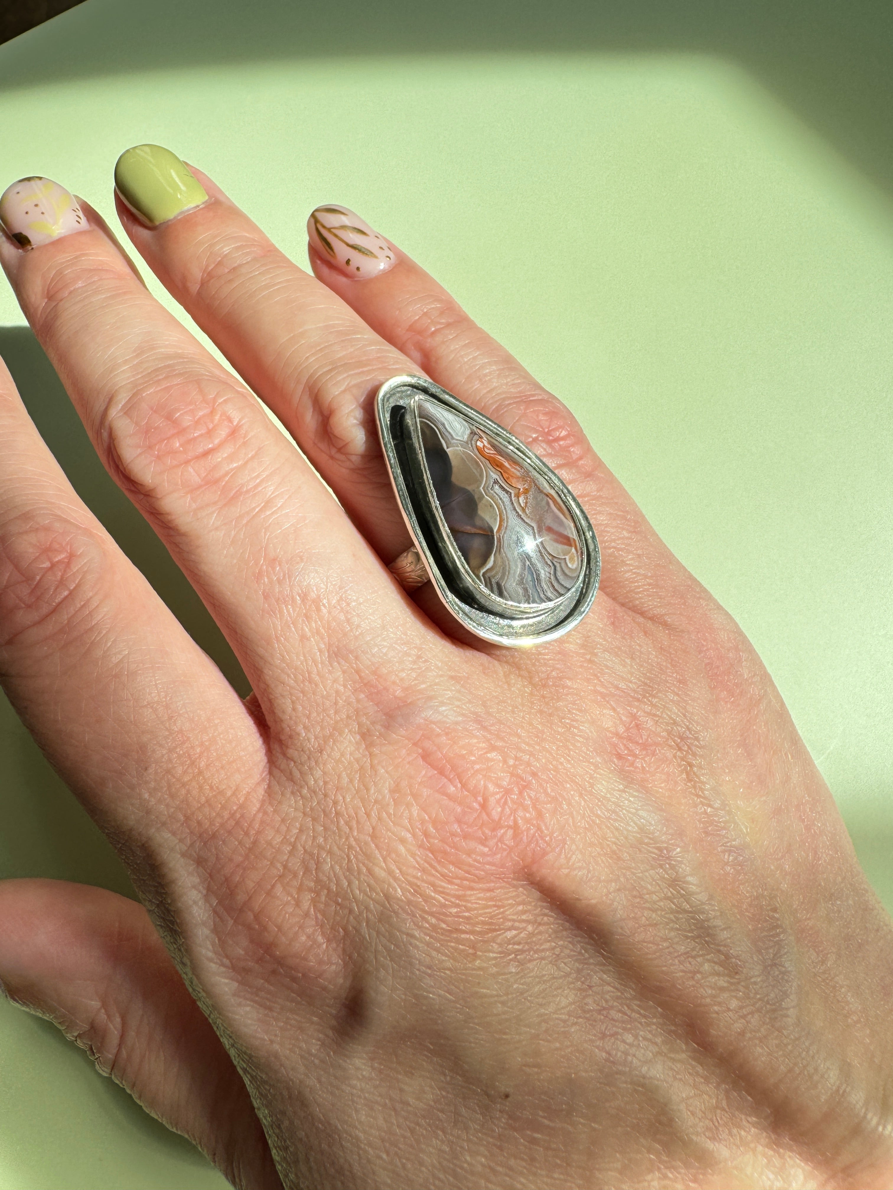 Purple Passion Agate Ring (Size 6.75/7)