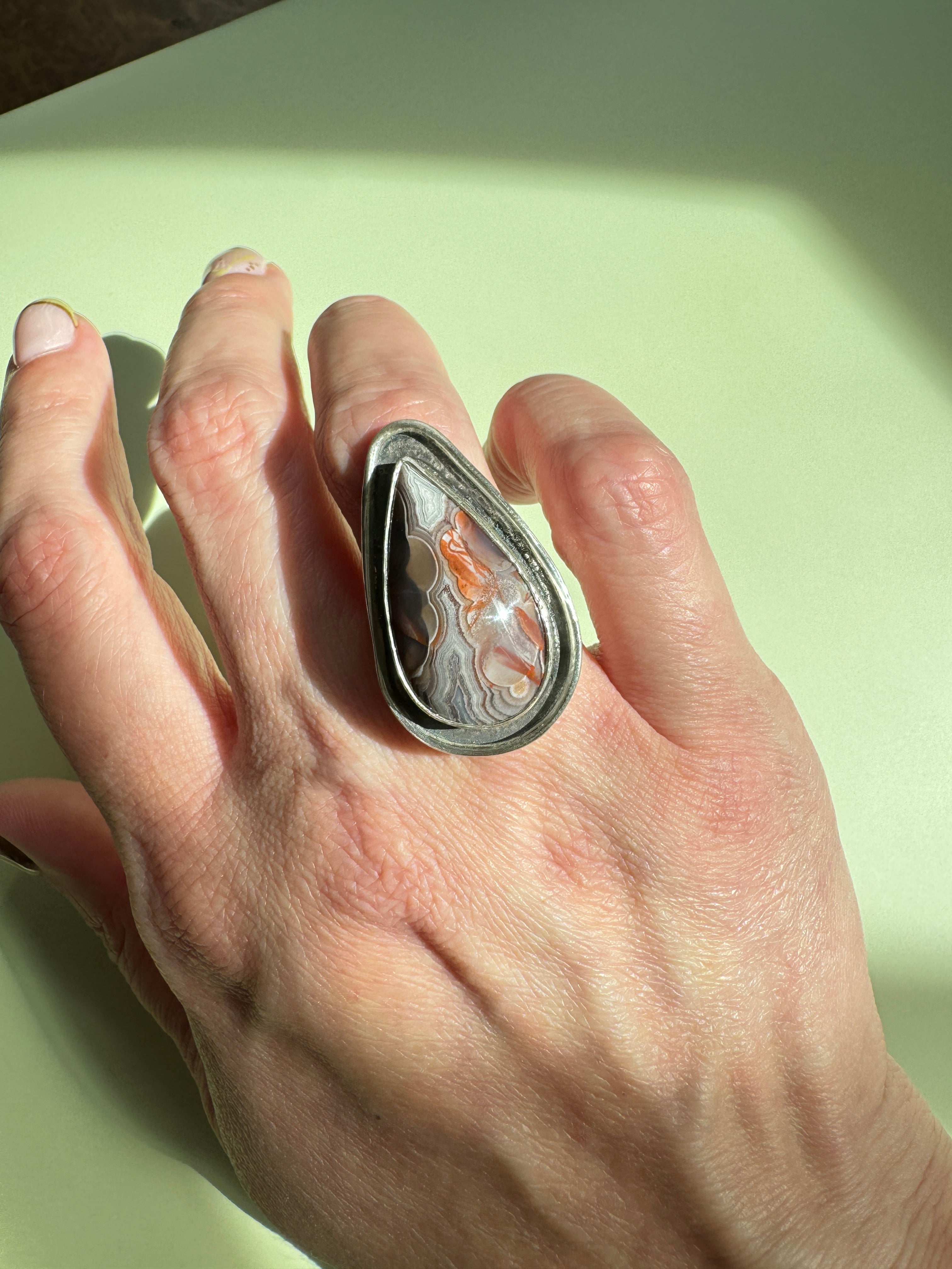 Purple Passion Agate Ring (Size 6.75/7)