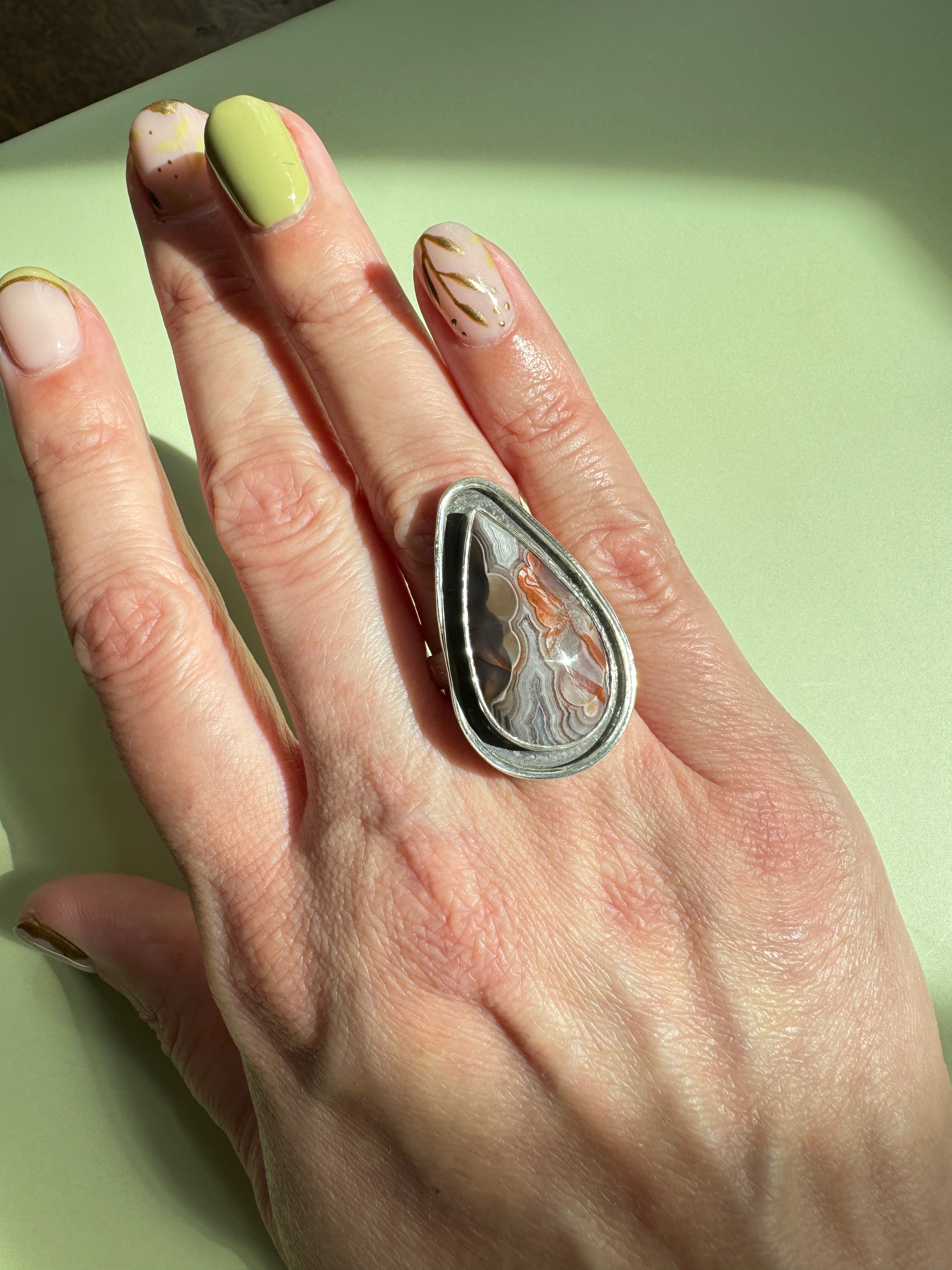 Purple Passion Agate Ring (Size 6.75/7)