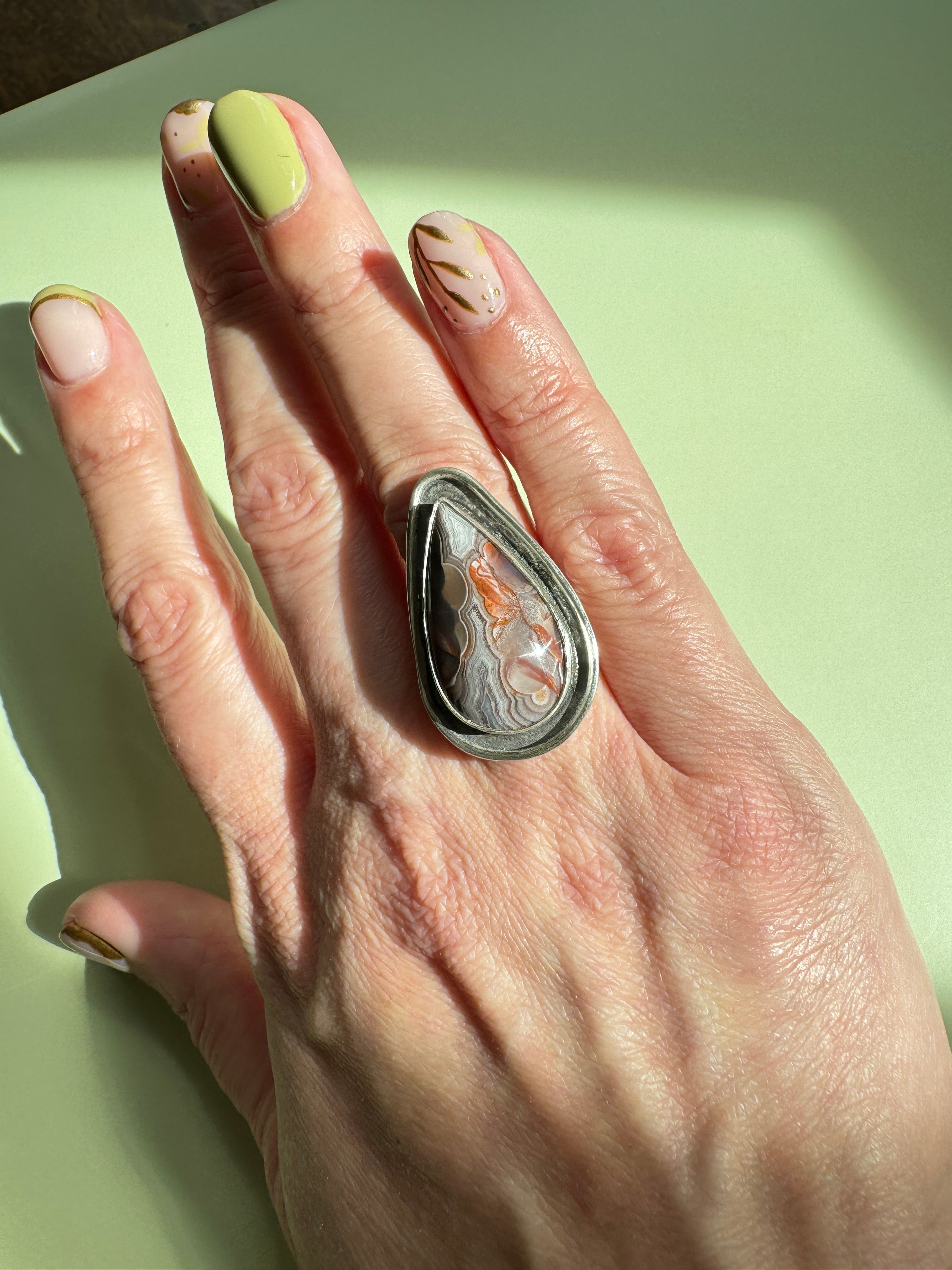 Purple Passion Agate Ring (Size 6.75/7)