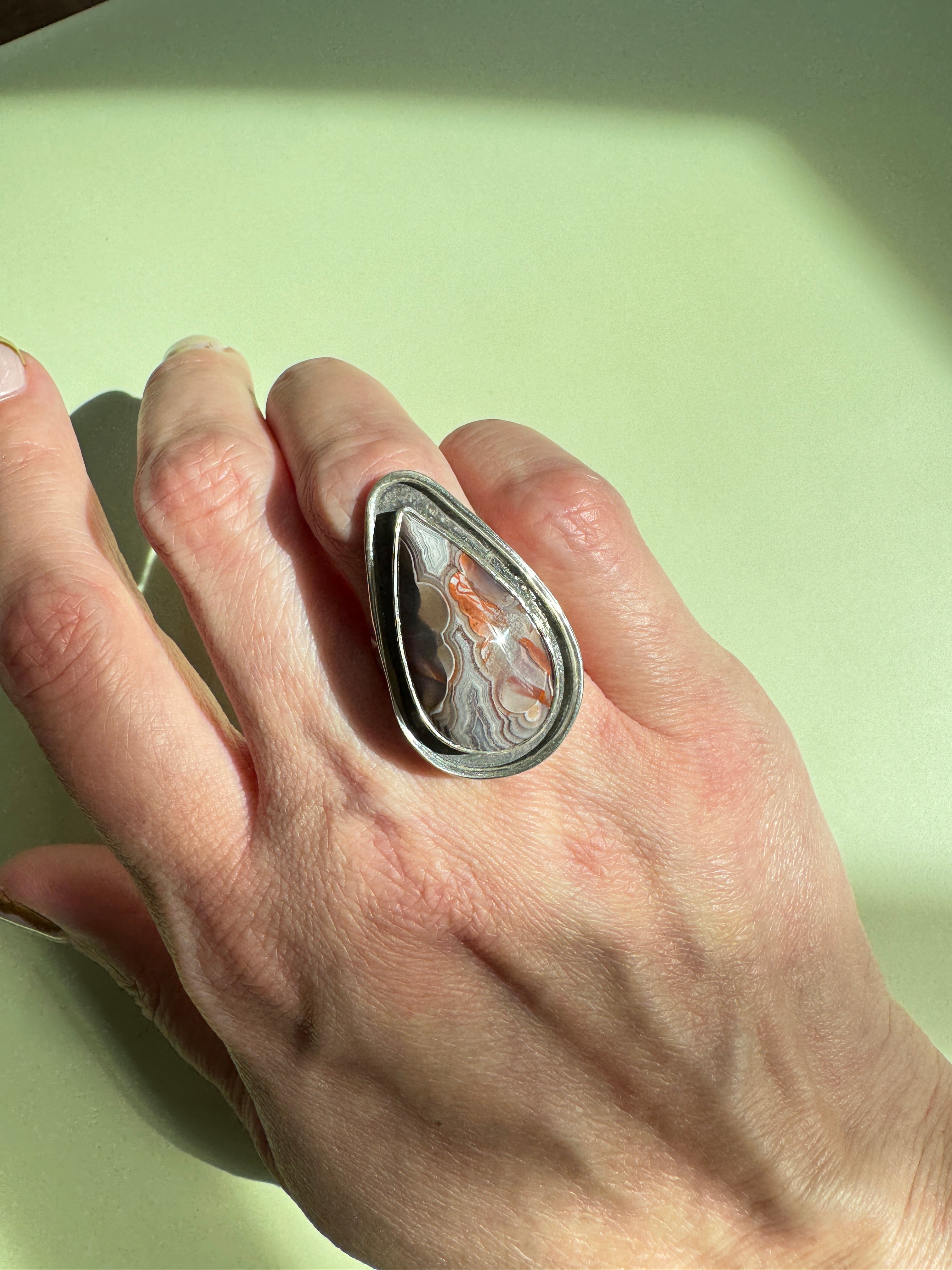 Purple Passion Agate Ring (Size 6.75/7)