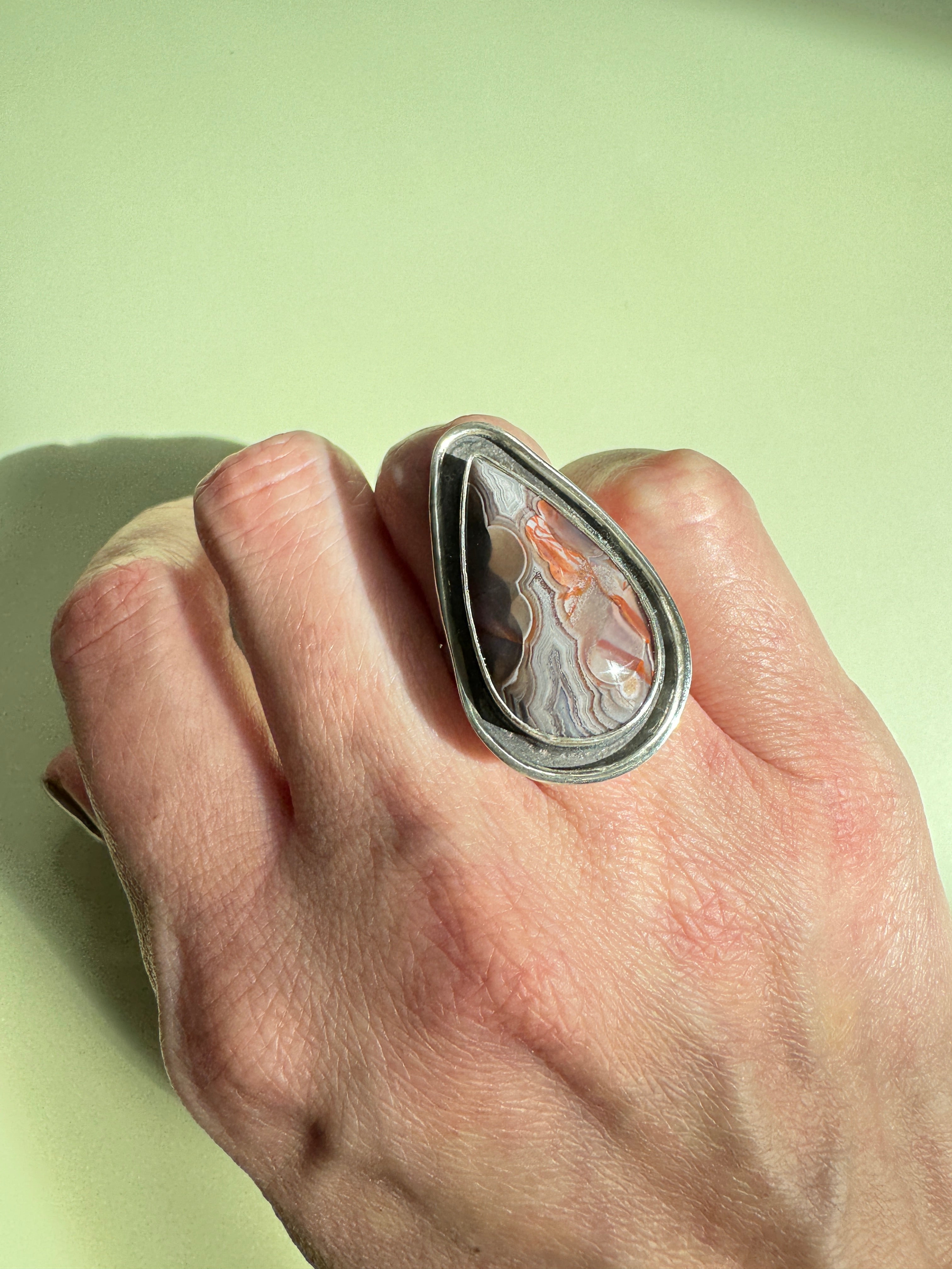 Purple Passion Agate Ring (Size 6.75/7)