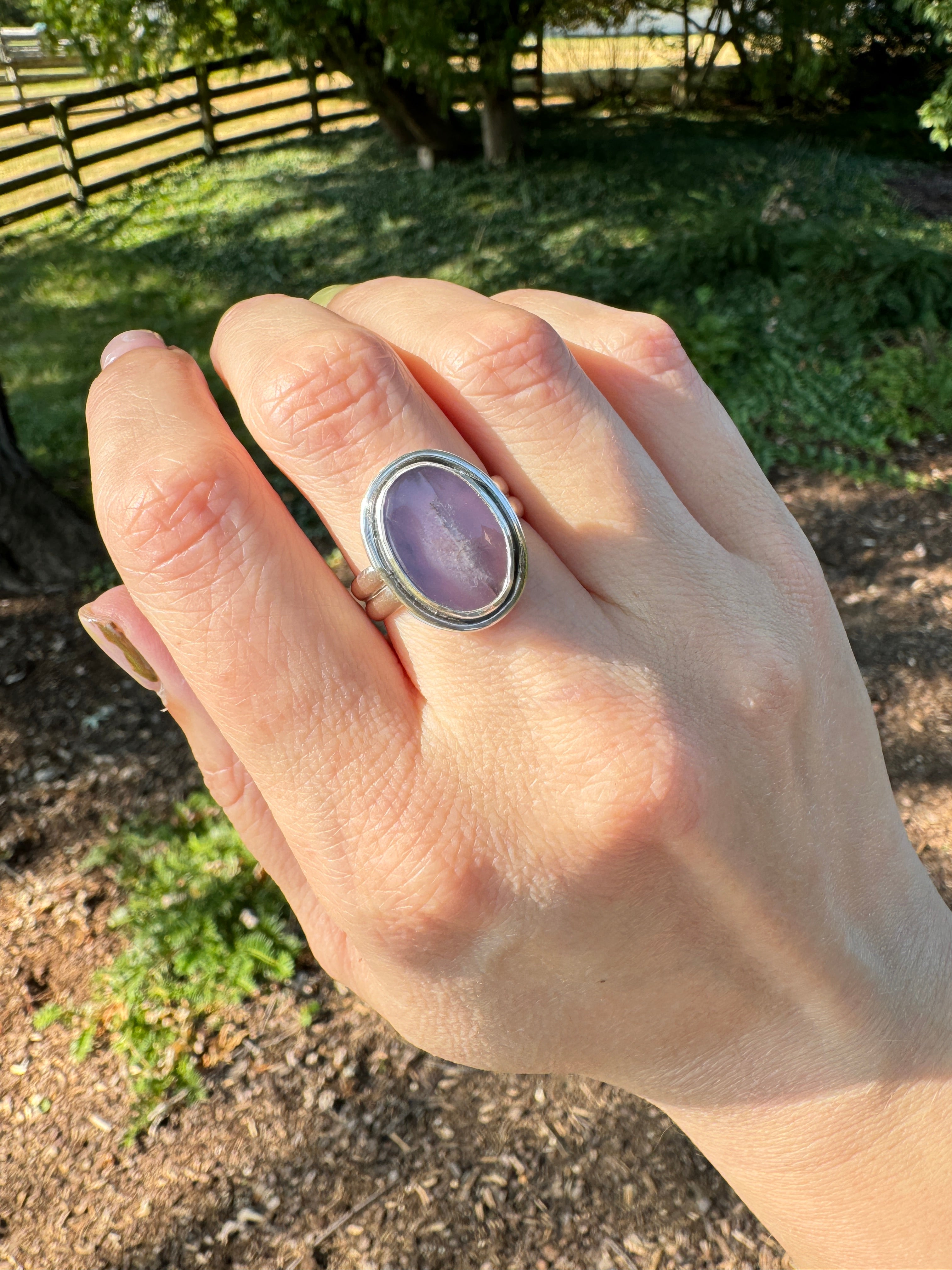 Holley Blue Oval Ring (Size 8.5/9)