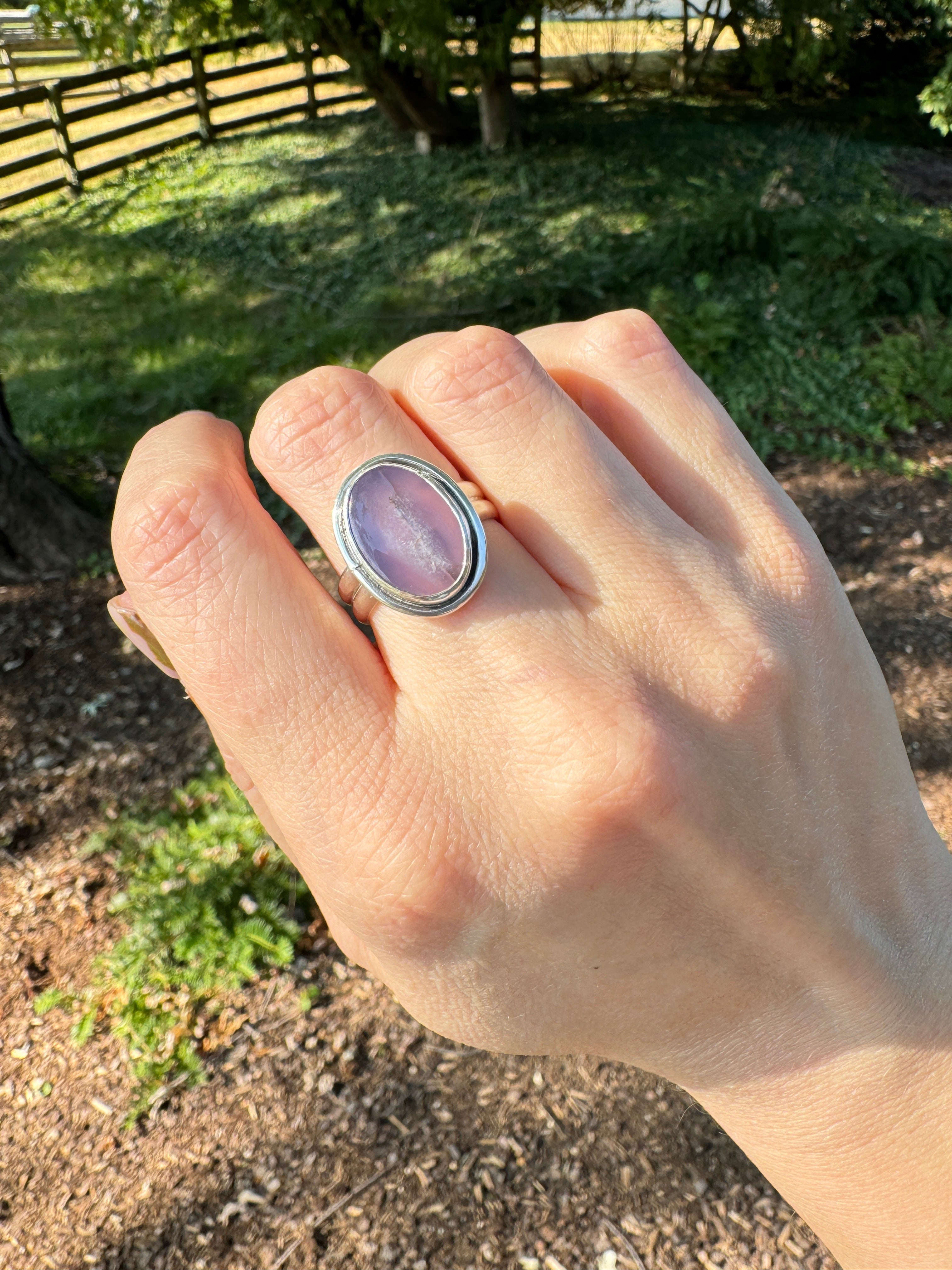 Holley Blue Oval Ring (Size 8.5/9)