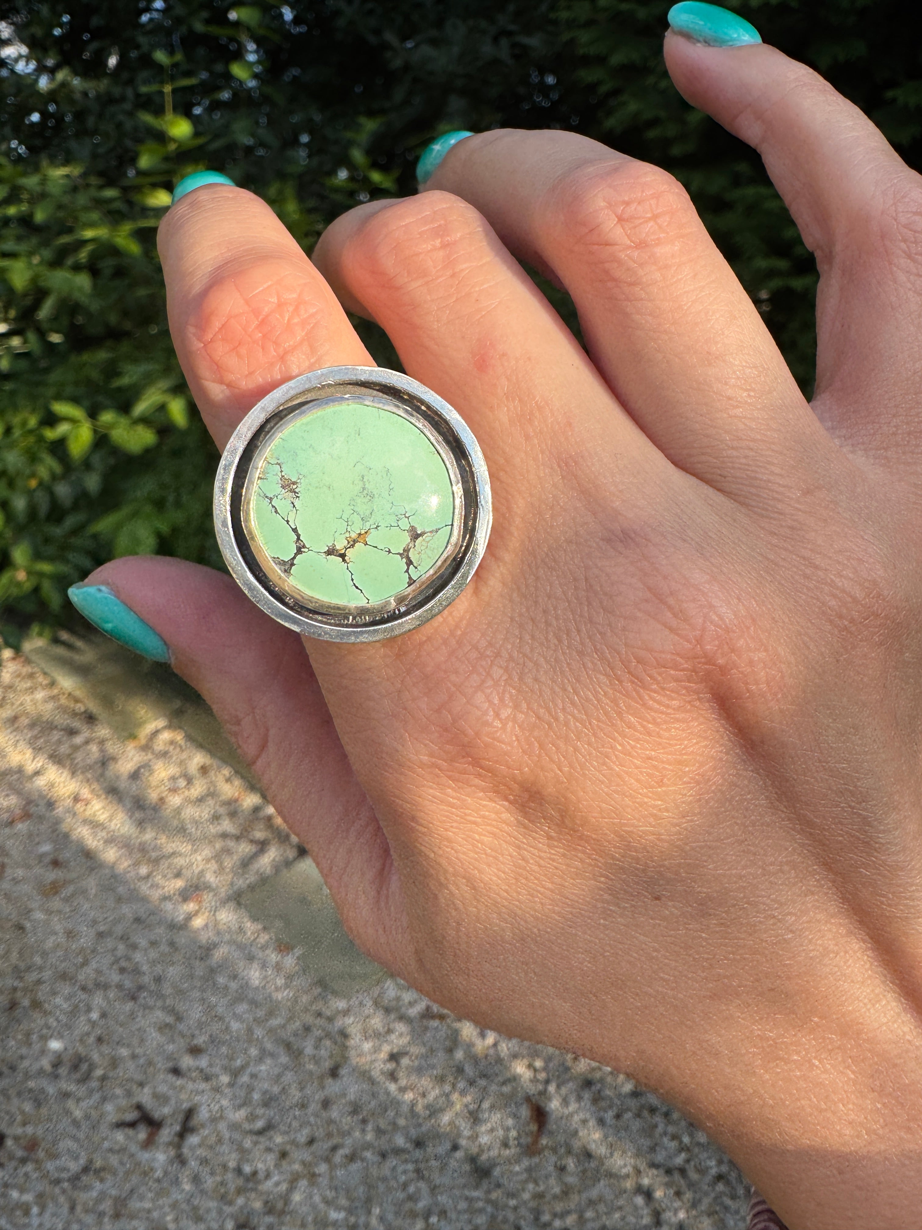 Turquoise Banded Ring (Size 8)