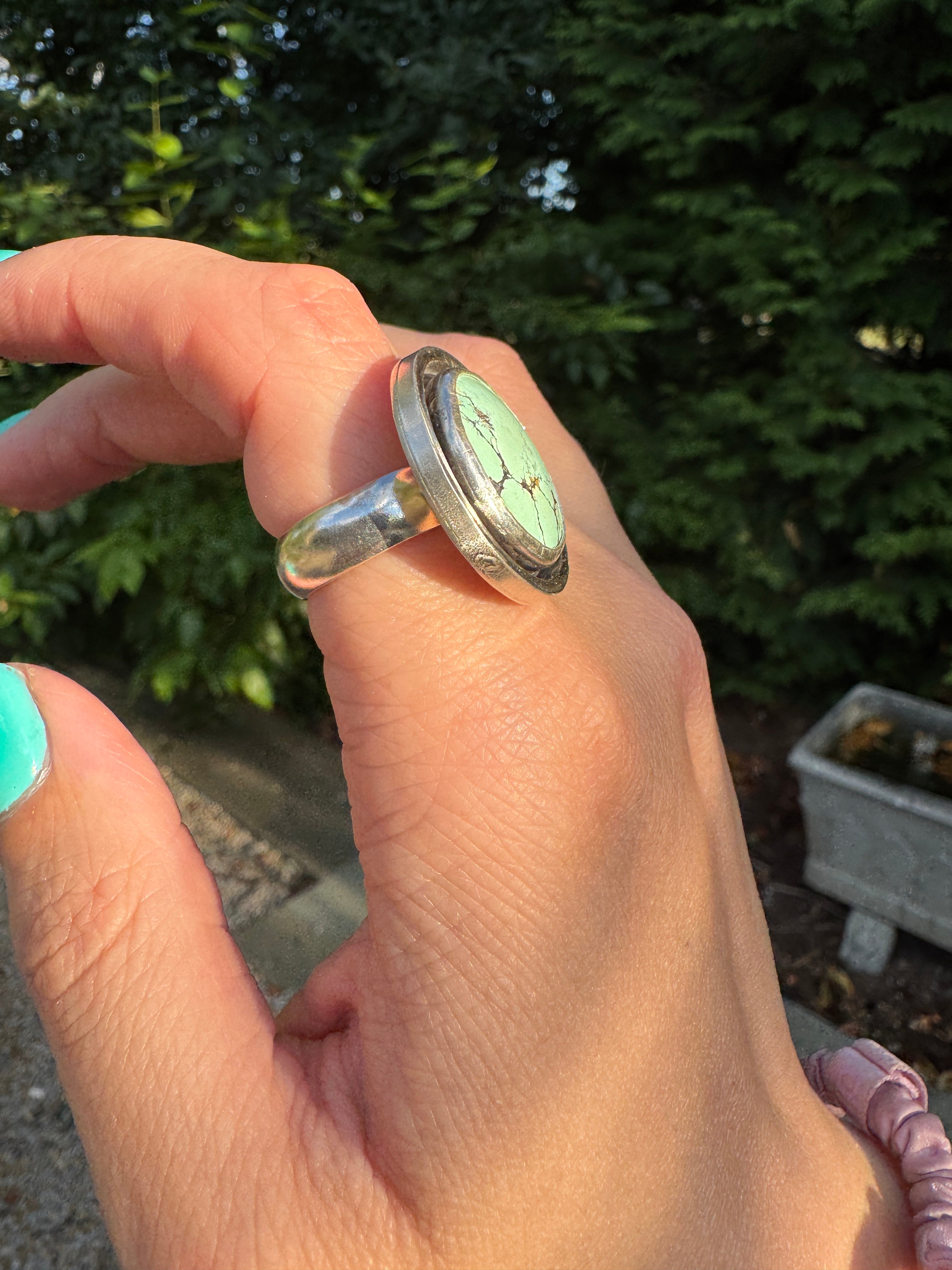 Turquoise Banded Ring (Size 8)