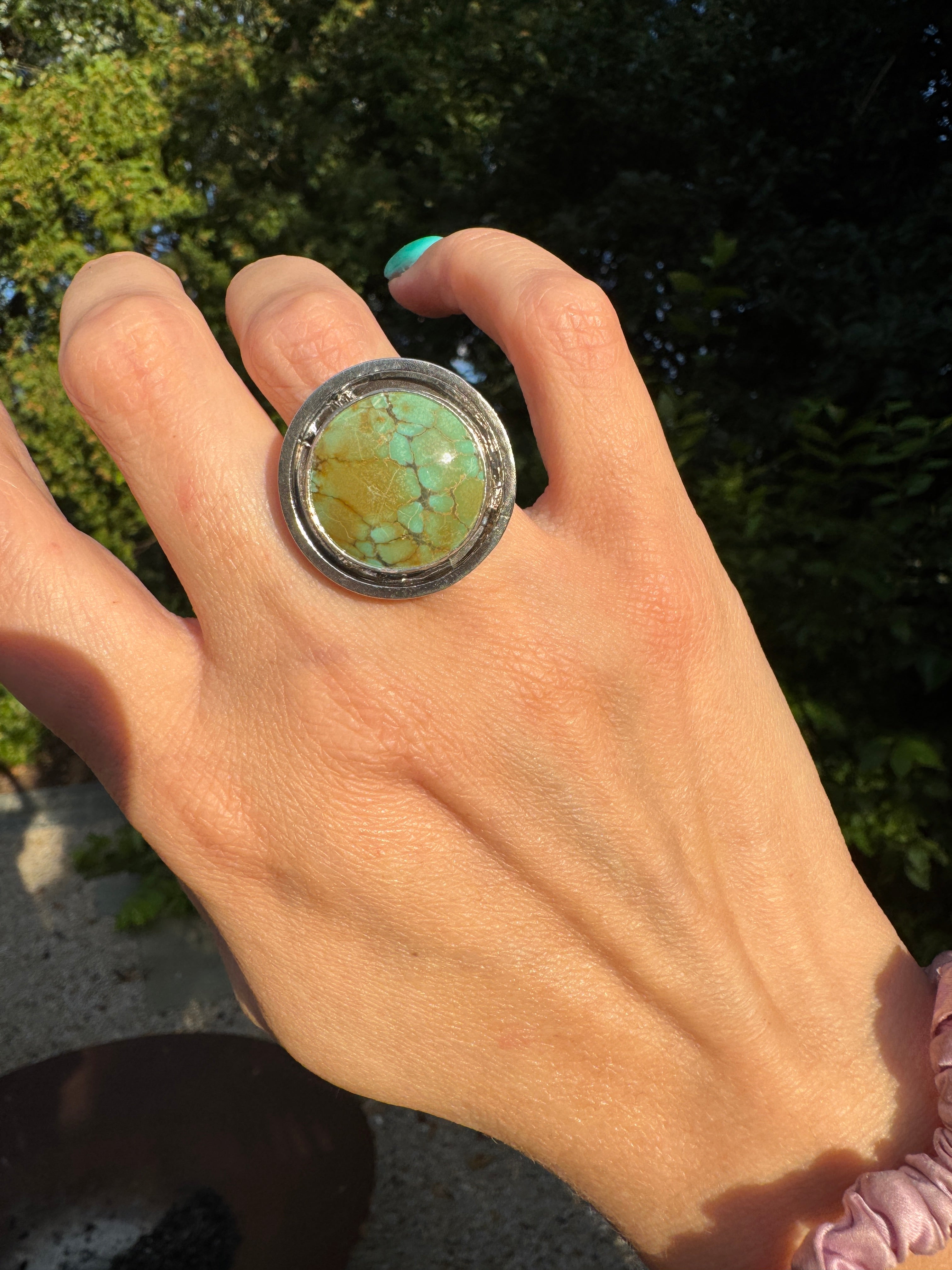 Turquoise Banded Ring (Size 6.5)