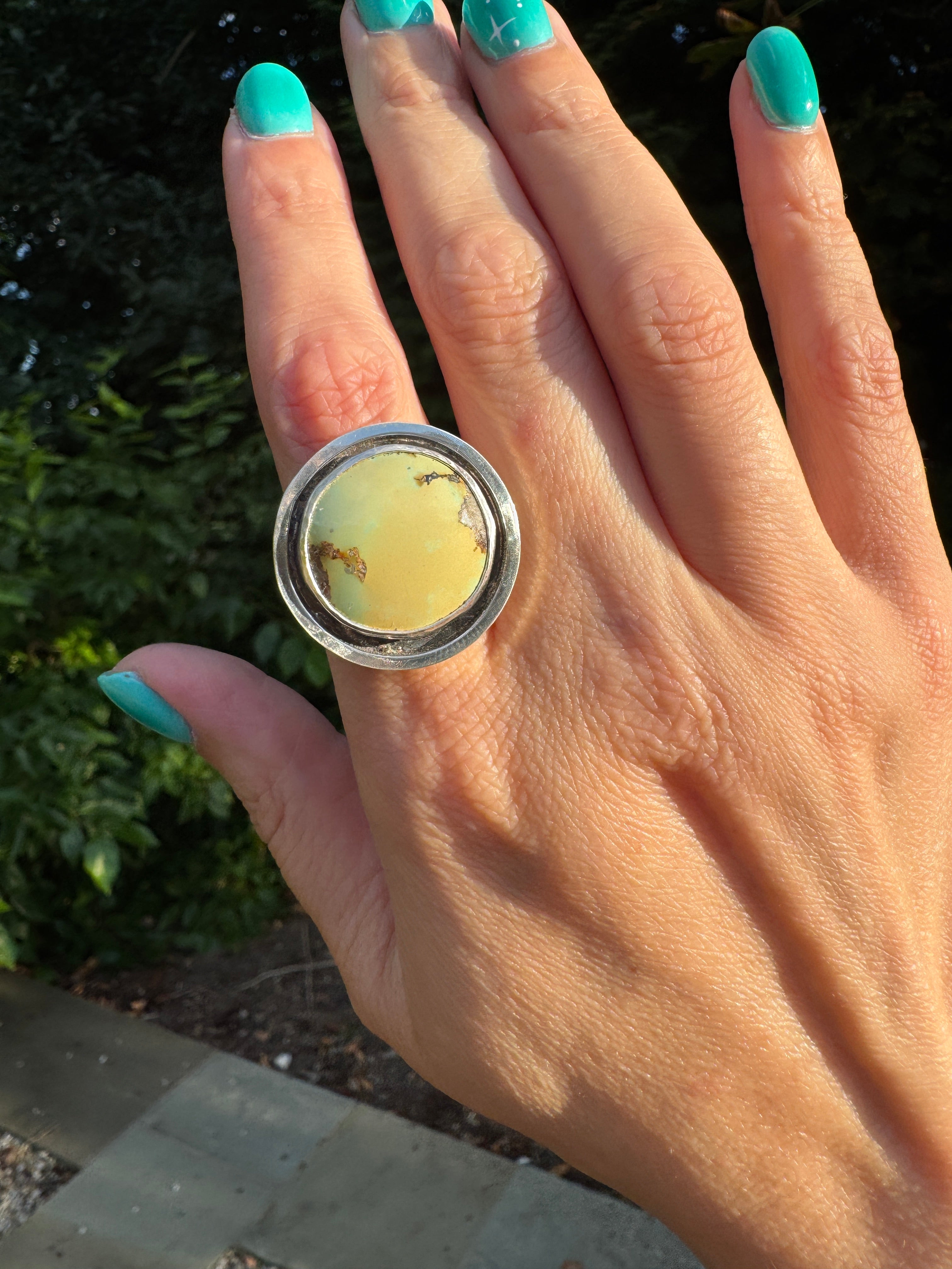 Turquoise Banded Ring (Size 7.5)